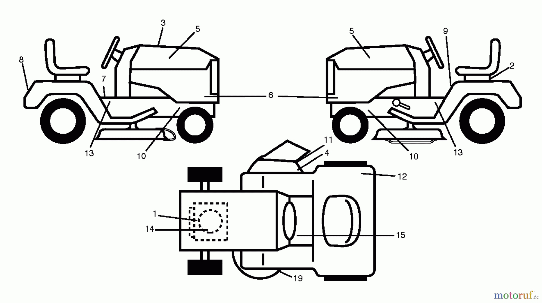 Jonsered Rasen und Garten Traktoren LT2114 A (96011030201) - Jonsered Lawn & Garden Tractor (2012-11) DECALS
