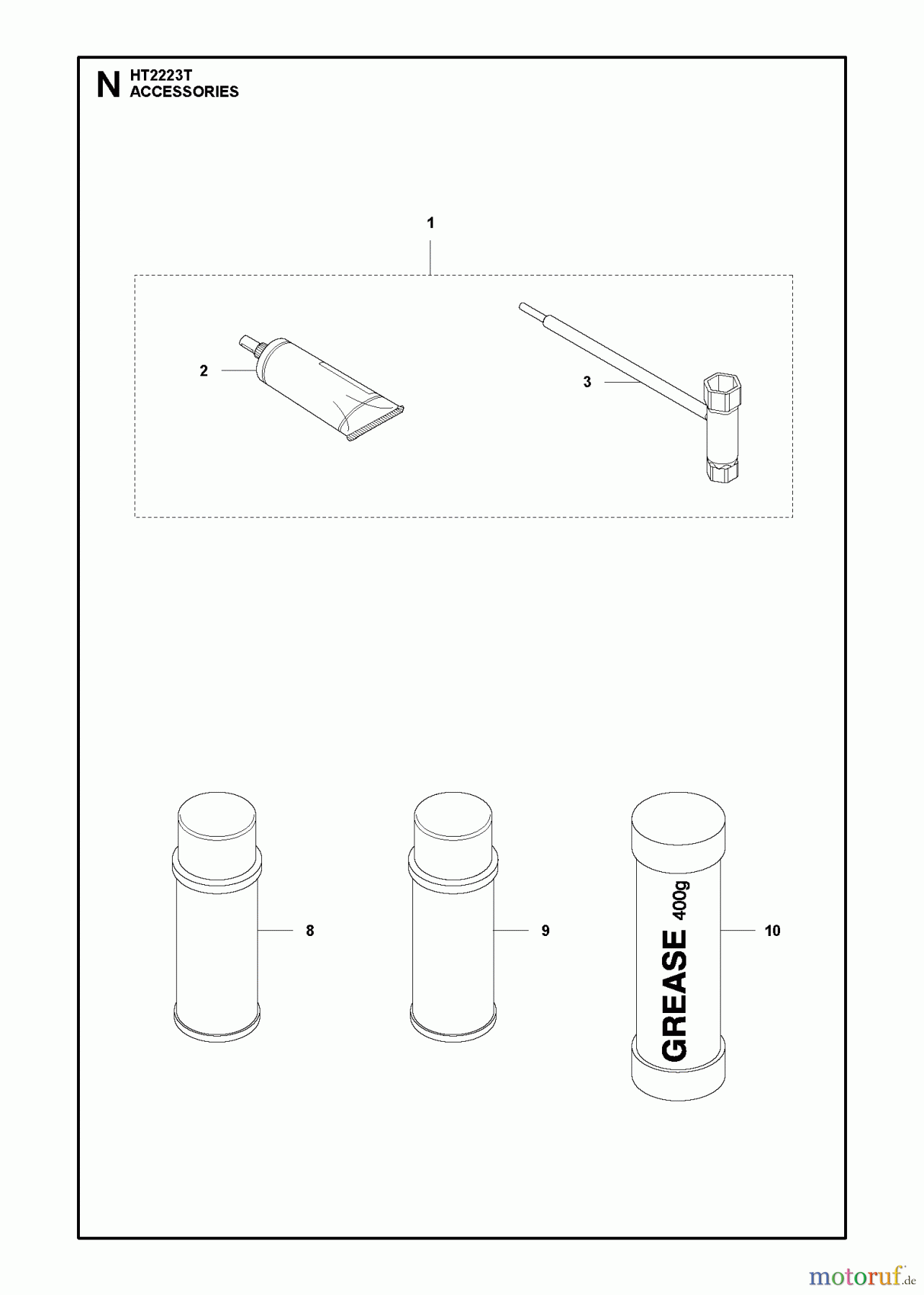 Jonsered Heckenscheren HT2223T - Jonsered Hedge Trimmer (2012-01) ACCESSORIES