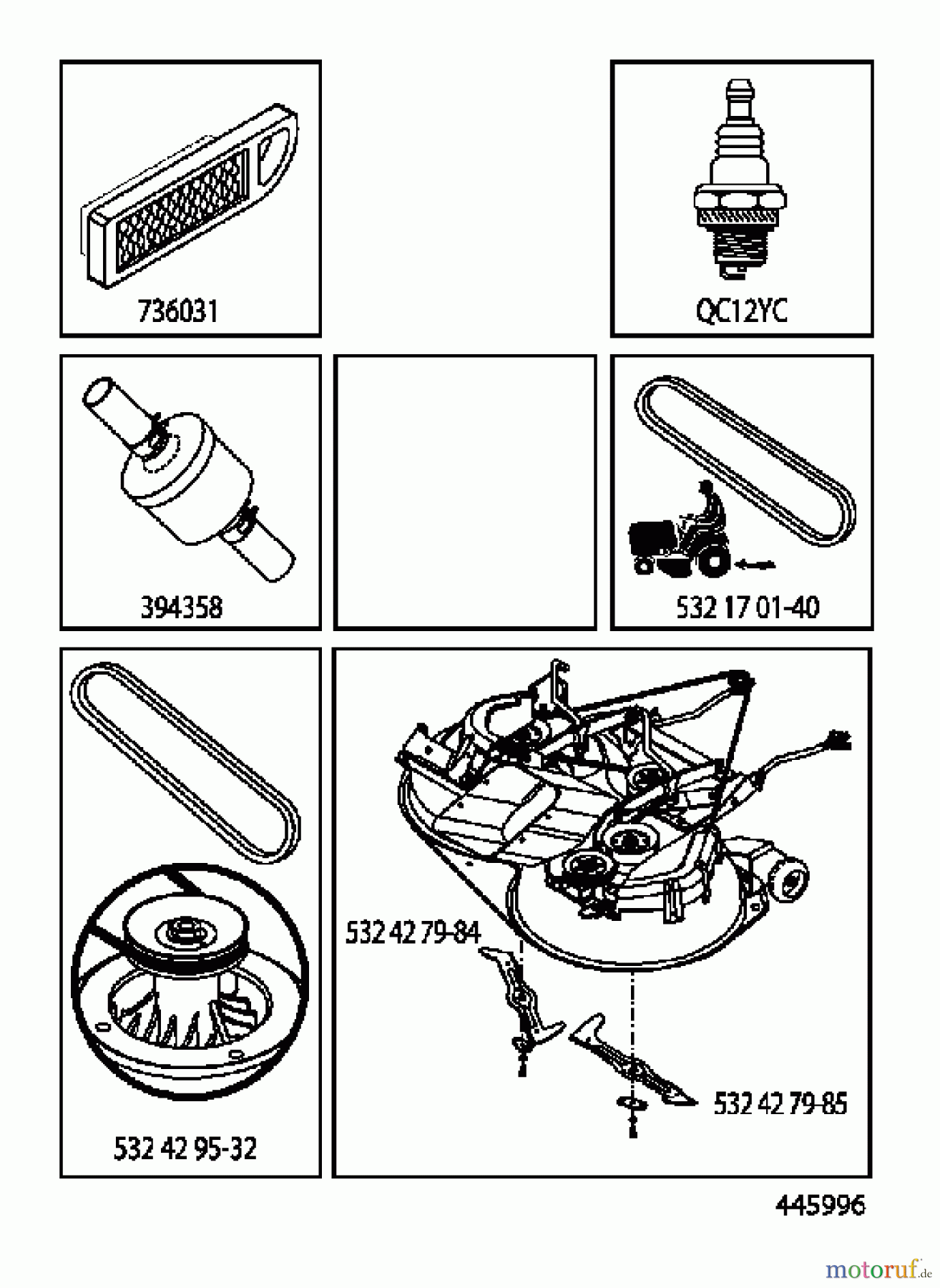 Jonsered Rasen und Garten Traktoren LT2114 CA (96061032000) - Jonsered Lawn & Garden Tractor (2010-11) FREQUENTLY USED PARTS
