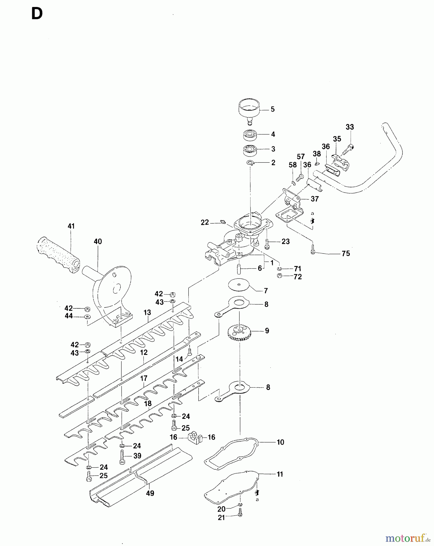 Jonsered Heckenscheren HT24 - Jonsered Hedge Trimmer (1995-03) CLUTCH OIL PUMP