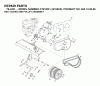 Jonsered CT2105 (J2105FA, 954130095) - Lawn & Garden Tractor (2003-01) Ersatzteile BELT GUARD PULLEY