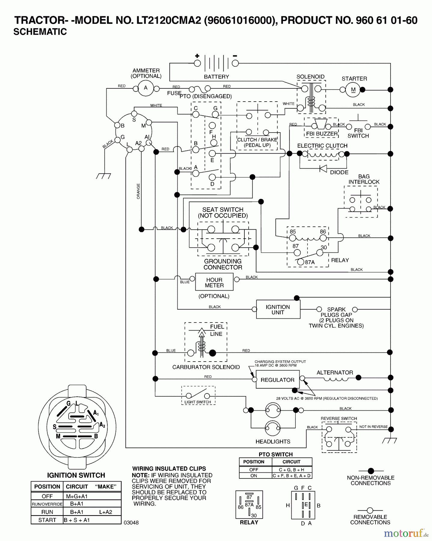 Jonsered Rasen und Garten Traktoren LT2120 CMA2 (96061016000) - Jonsered Lawn & Garden Tractor (2006-03) SCHEMATIC