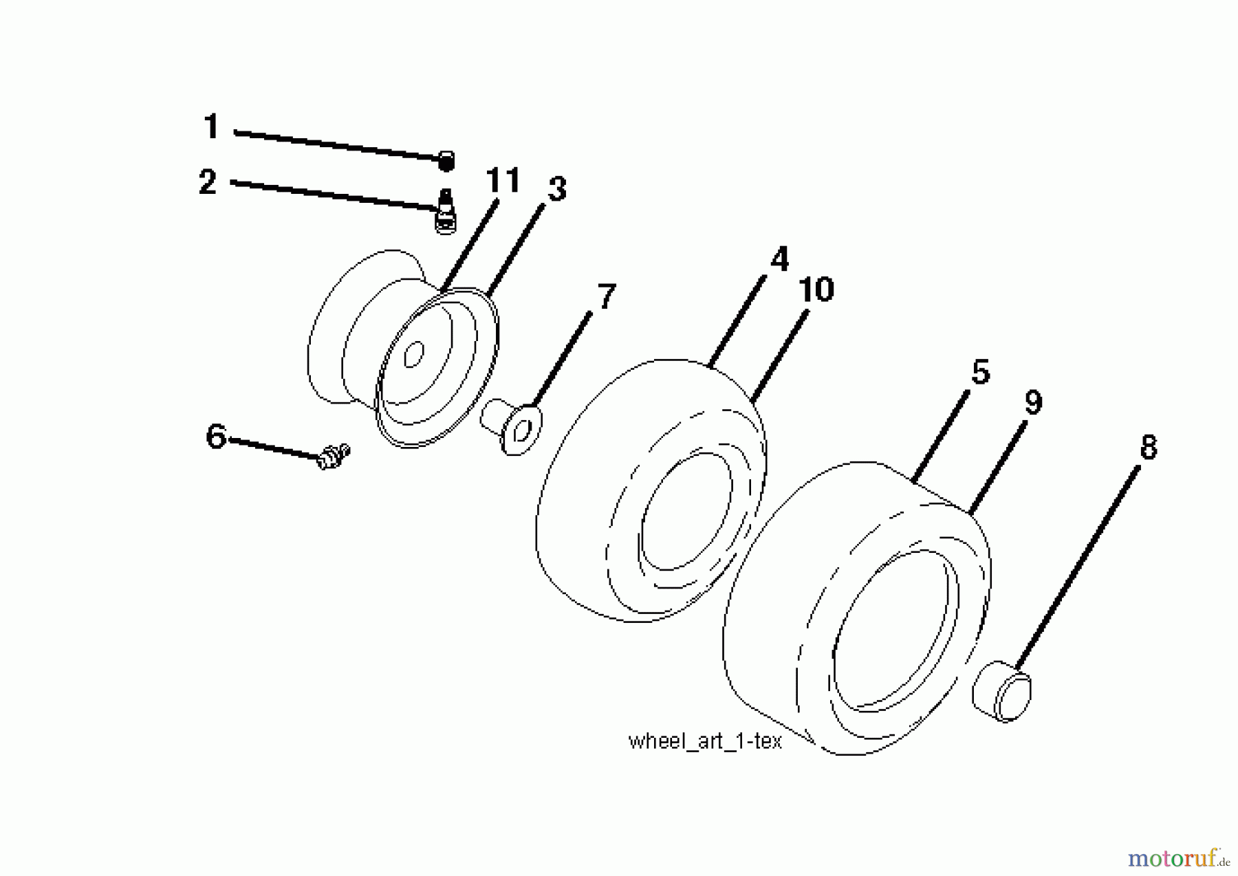 Jonsered Rasen und Garten Traktoren LT2213 (96041007900) - Jonsered Lawn & Garden Tractor (2009-01) WHEELS TIRES