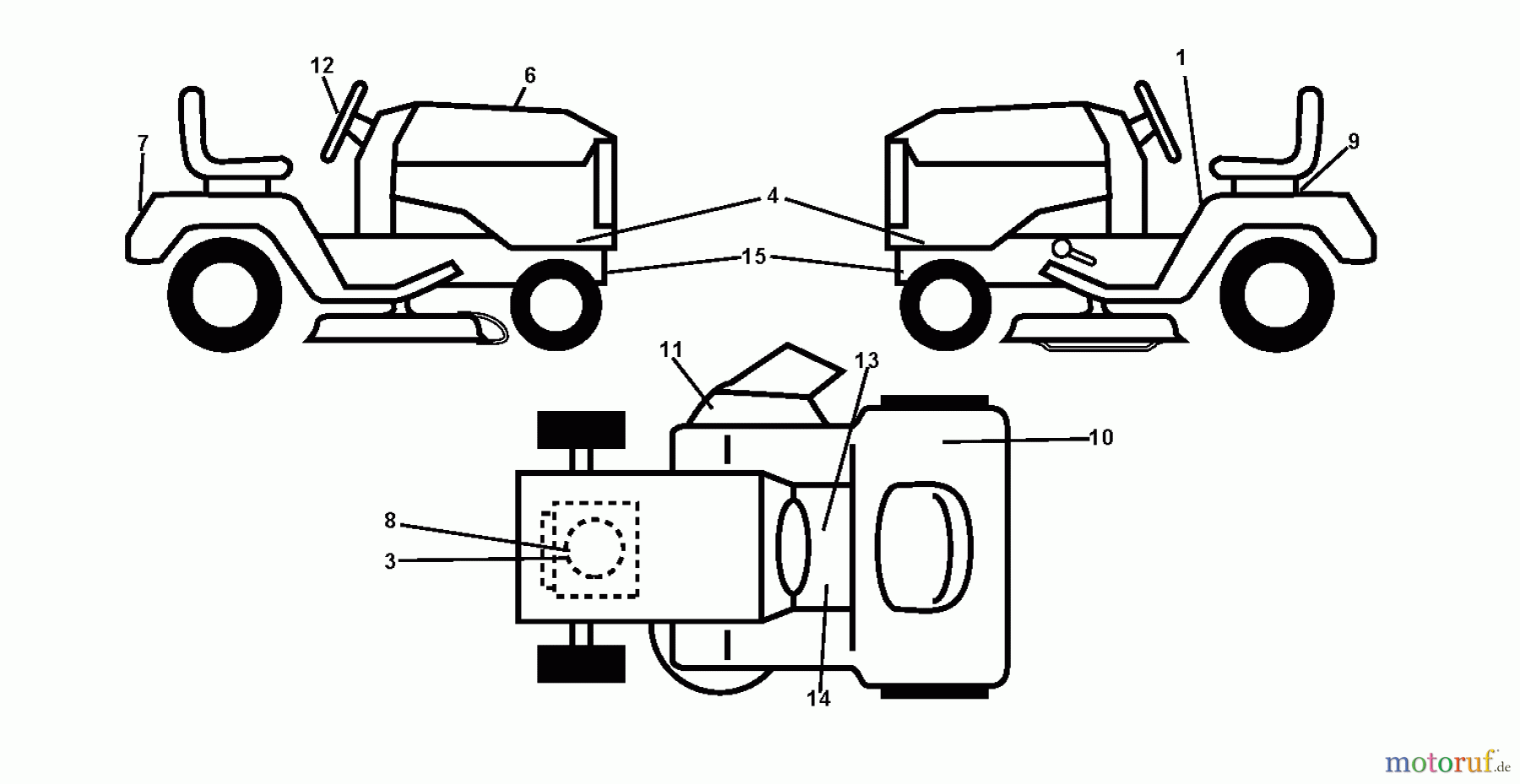 Jonsered Rasen und Garten Traktoren LT2213 (96041007901) - Jonsered Lawn & Garden Tractor (2010-01) DECALS