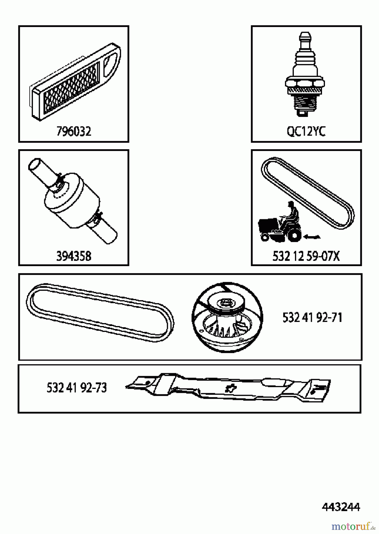 Jonsered Rasen und Garten Traktoren LT2213 A (96041015404) - Jonsered Lawn & Garden Tractor (2013-05) FREQUENTLY USED PARTS