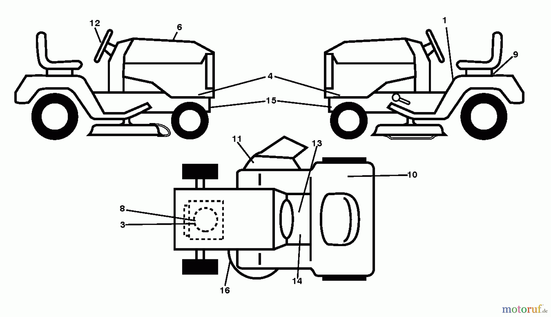 Jonsered Rasen und Garten Traktoren LT2213 C (96051000901) - Jonsered Lawn & Garden Tractor (2011-08) DECALS