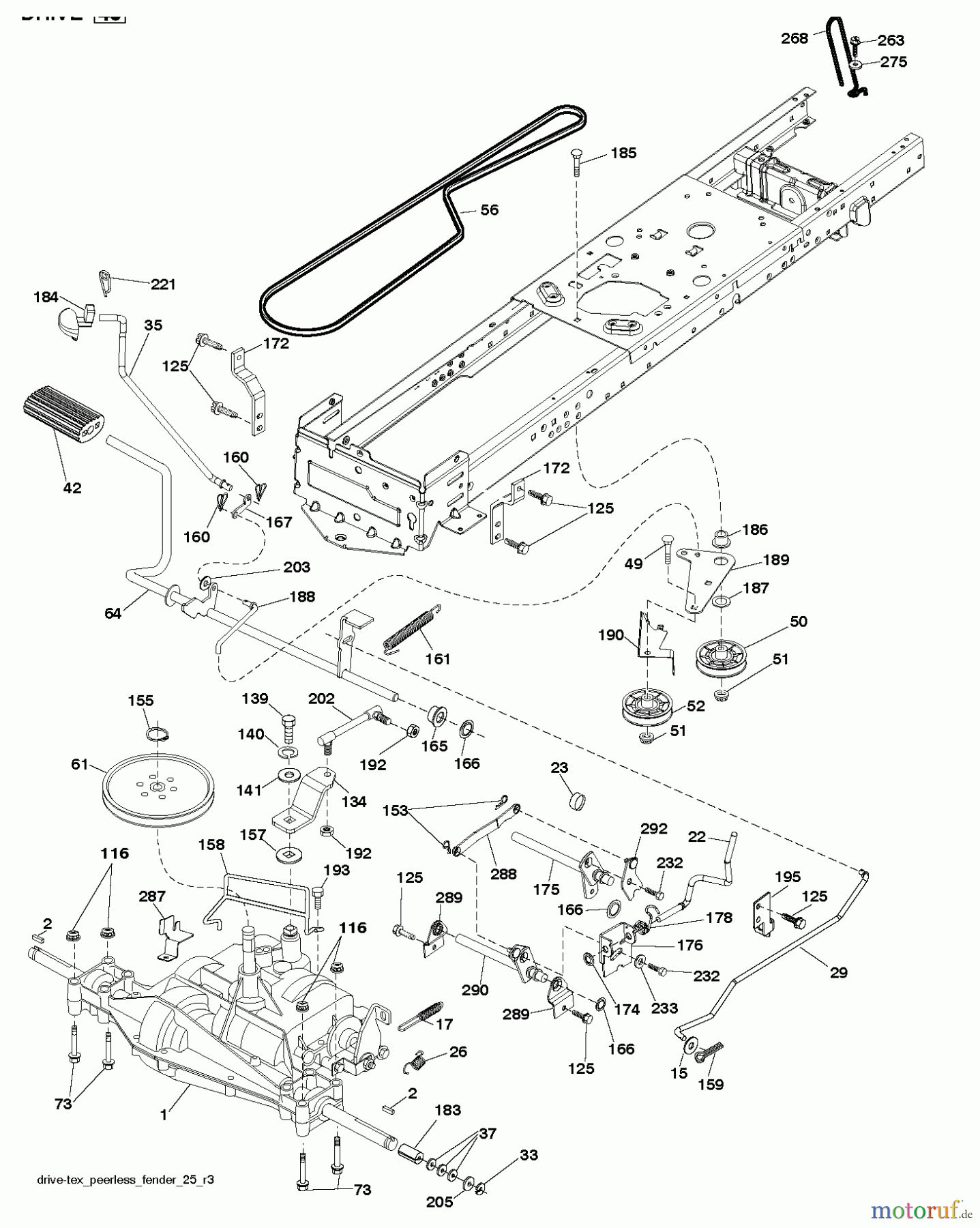 Jonsered Rasen und Garten Traktoren LT2213 C (96051000902) - Jonsered Lawn & Garden Tractor (2012-08) DRIVE