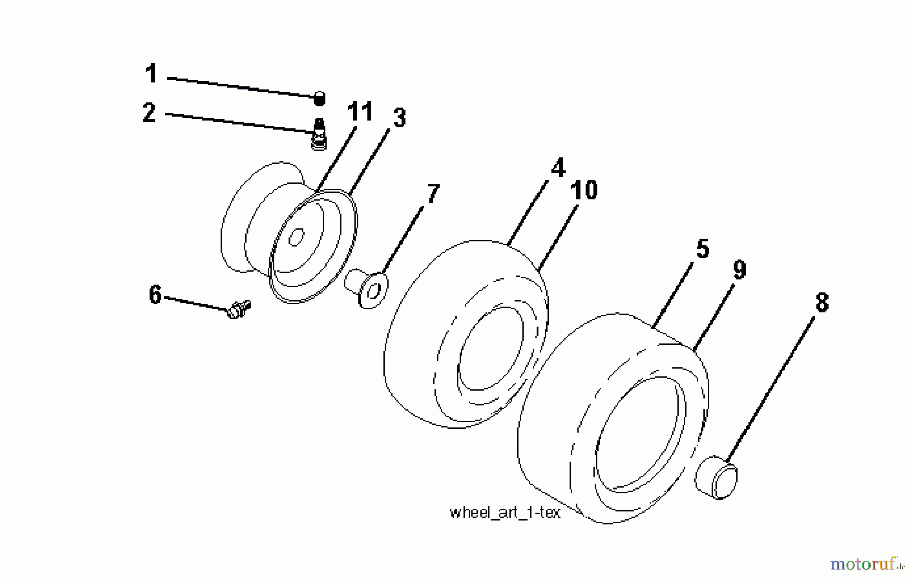 Jonsered Rasen und Garten Traktoren LT2213 CA (96041015300) - Jonsered Lawn & Garden Tractor (2010-01) WHEELS TIRES