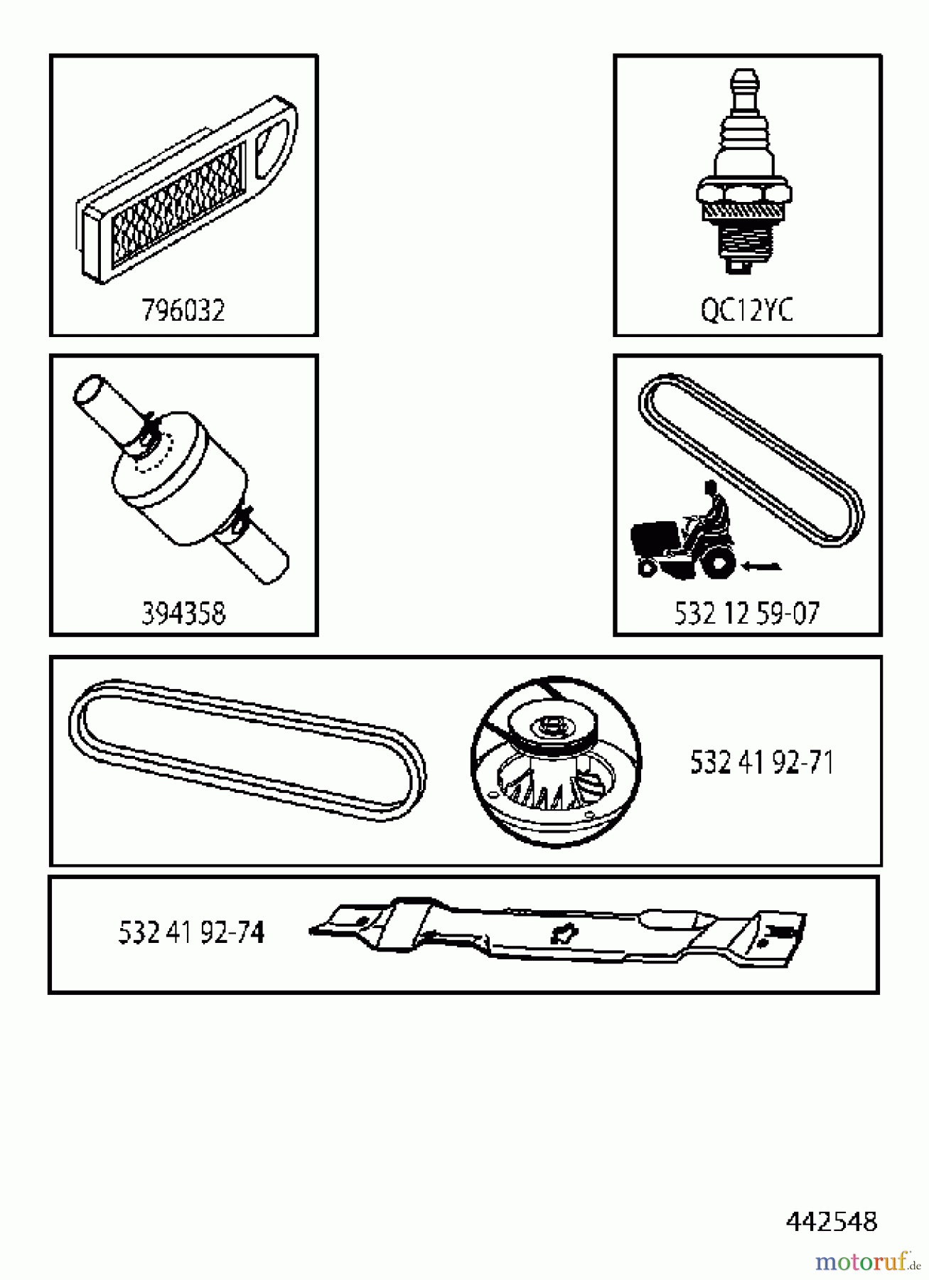 Jonsered Rasen und Garten Traktoren LT2213 CA (96051001003) - Jonsered Lawn & Garden Tractor (2012-08) FREQUENTLY USED PARTS
