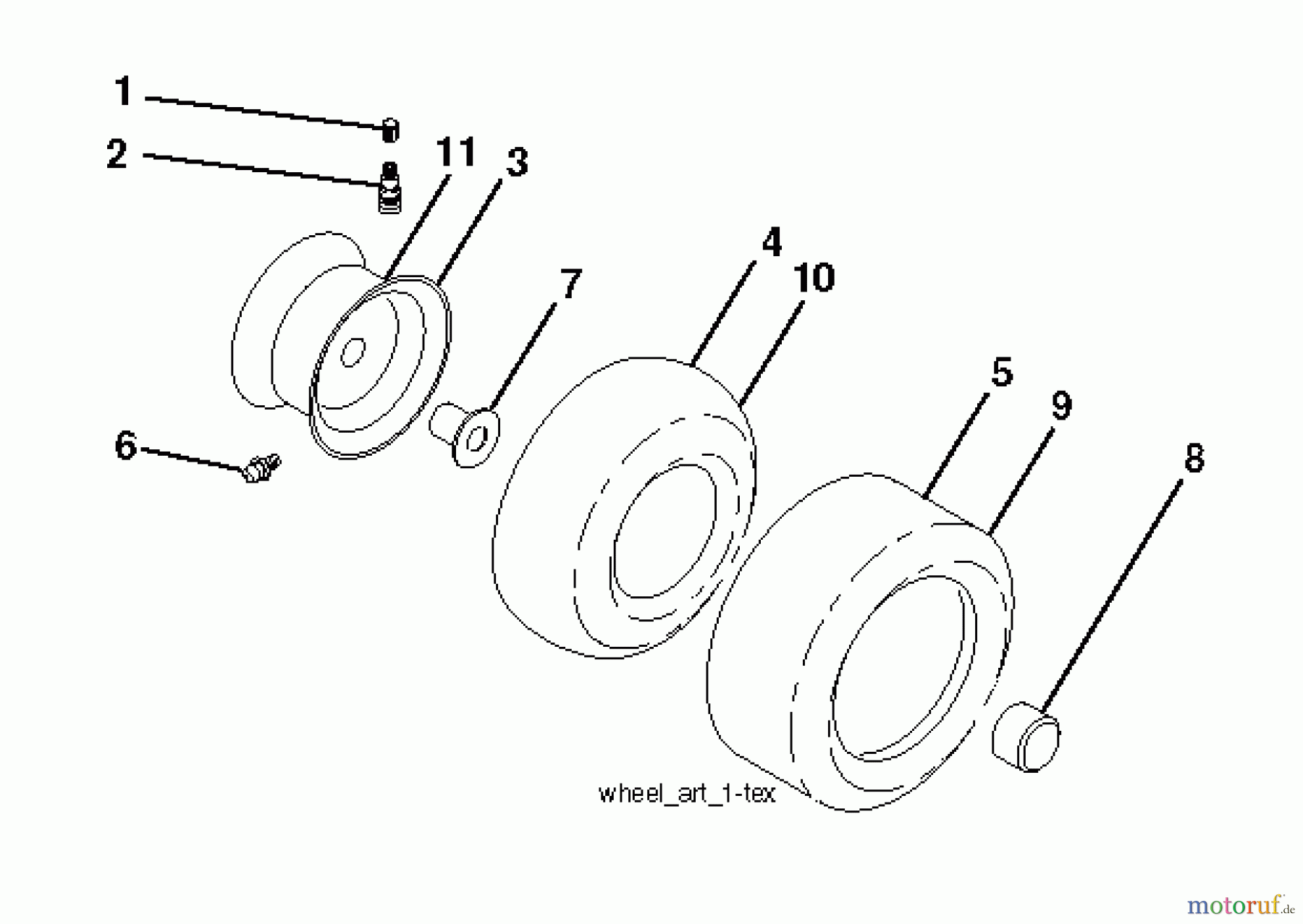  Jonsered Rasen  und Garten Traktoren LT2216 (96041003202) - Jonsered Lawn & Garden Tractor (2007-10) WHEELS TIRES