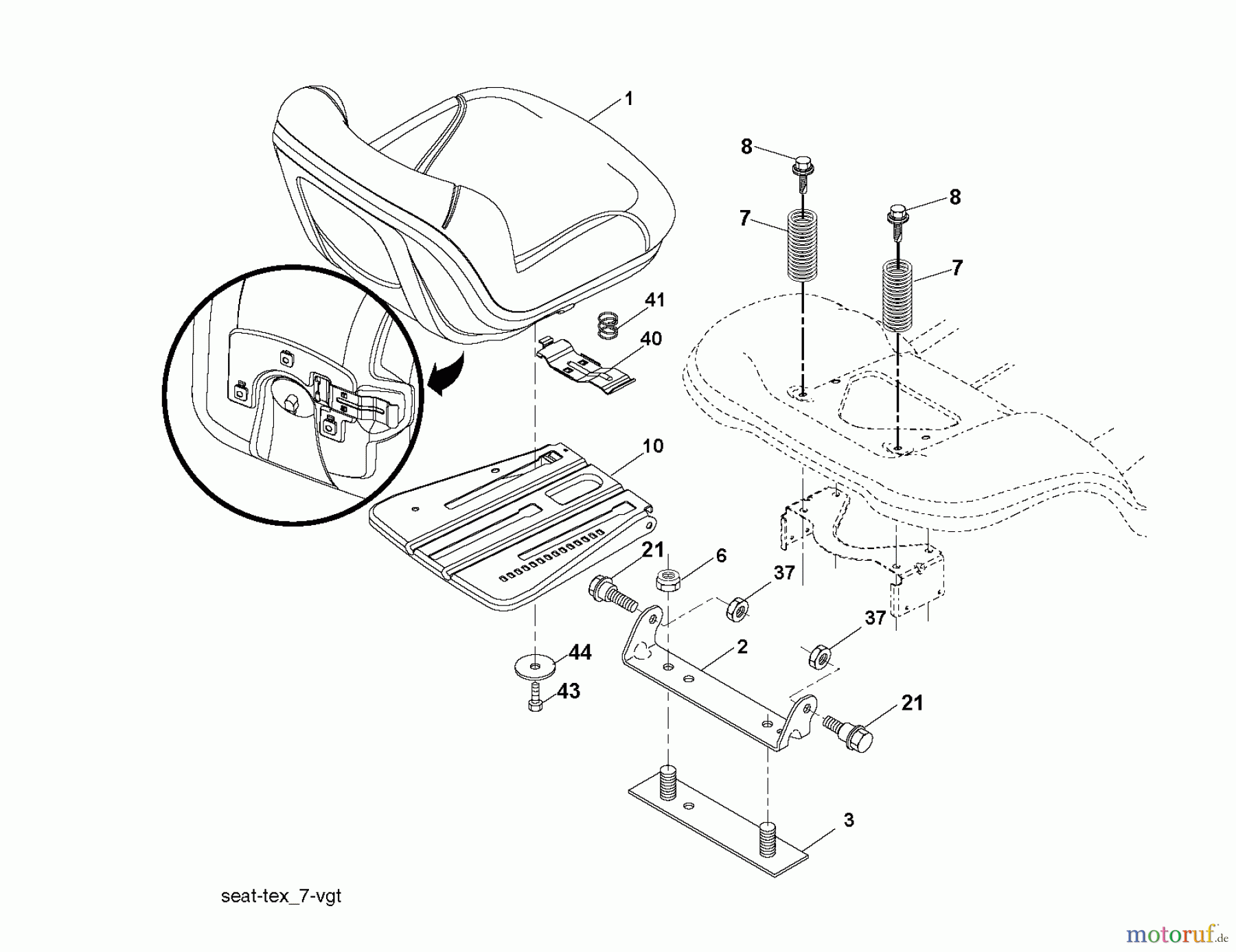 Jonsered Rasen und Garten Traktoren LT2216 (96041004202) - Jonsered Lawn & Garden Tractor (2007-10) SEAT