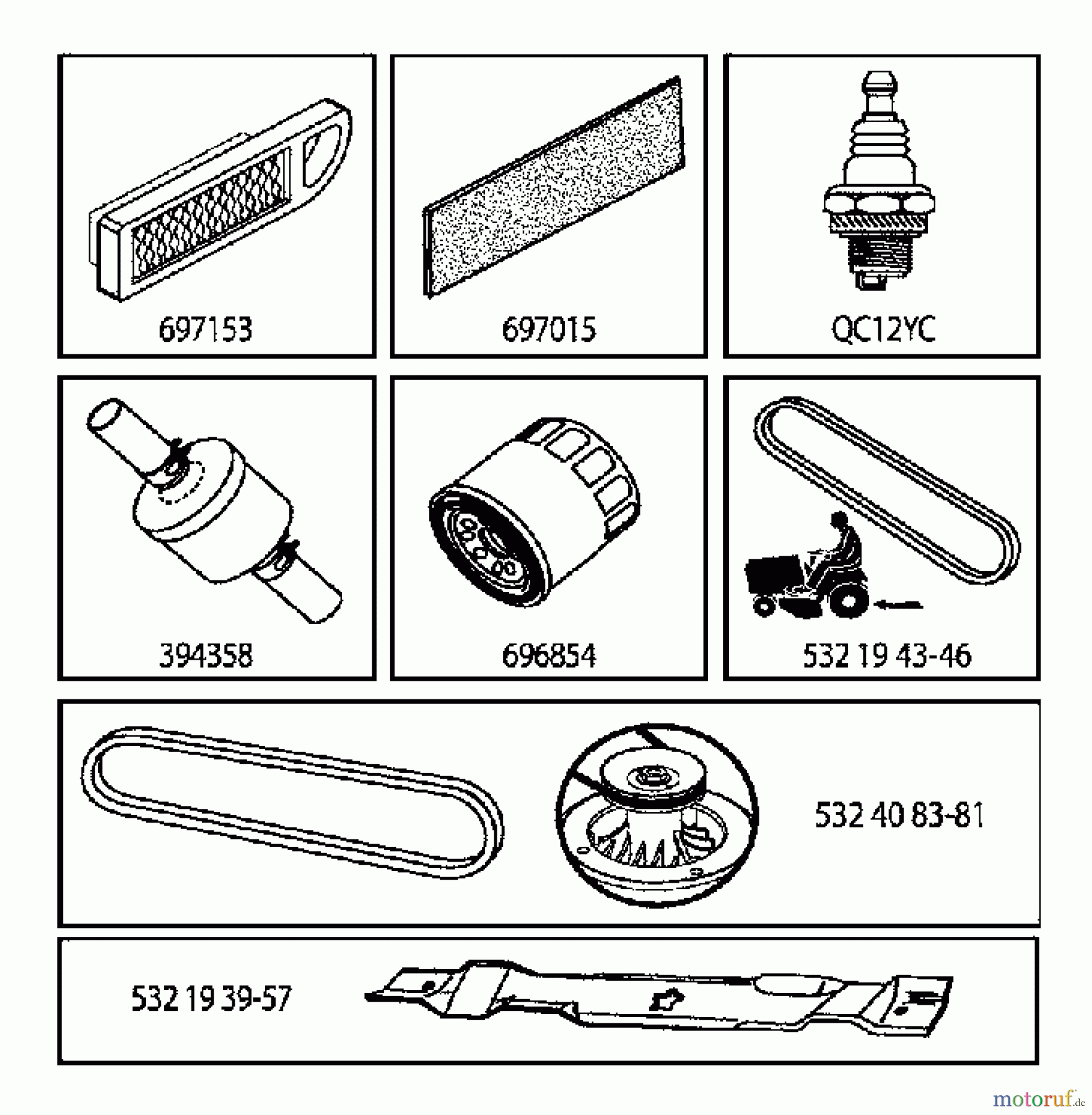 Jonsered Rasen und Garten Traktoren LT2216 (96041010103) - Jonsered Lawn & Garden Tractor (2010-10) FREQUENTLY USED PARTS
