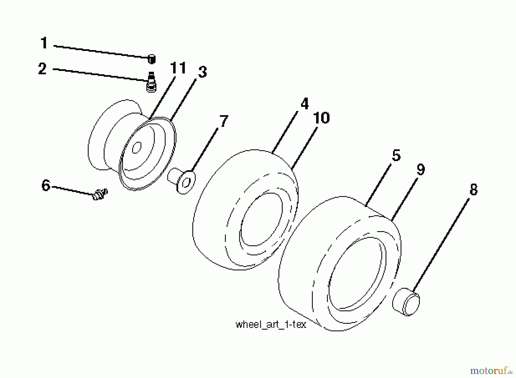 Jonsered Rasen und Garten Traktoren LT2216 (96041010207) - Jonsered Lawn & Garden Tractor (2013-05) WHEELS TIRES