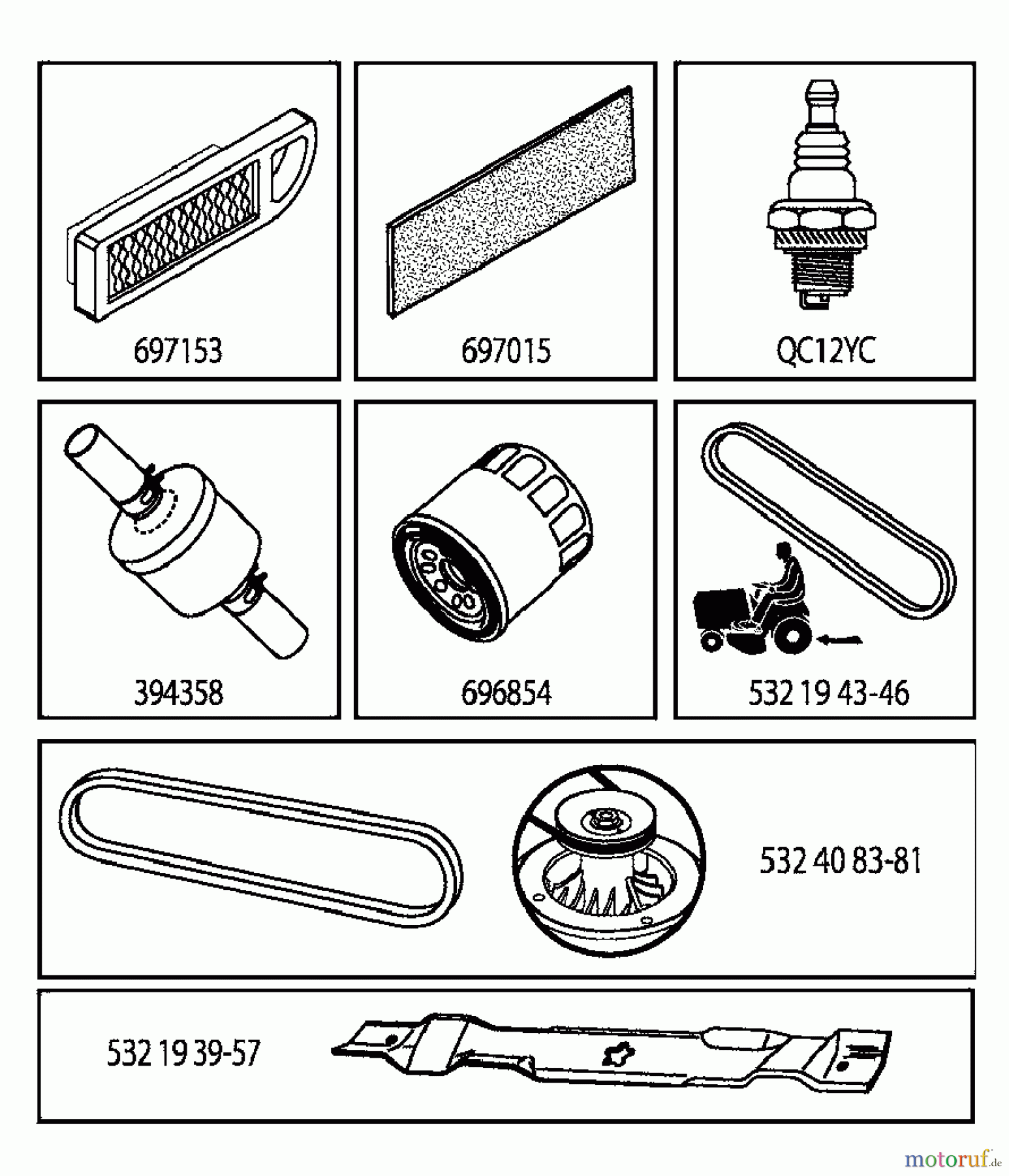 Jonsered Rasen und Garten Traktoren LT2216 (96041010200) - Jonsered Lawn & Garden Tractor (2009-01) FREQUENTLY USED PARTS