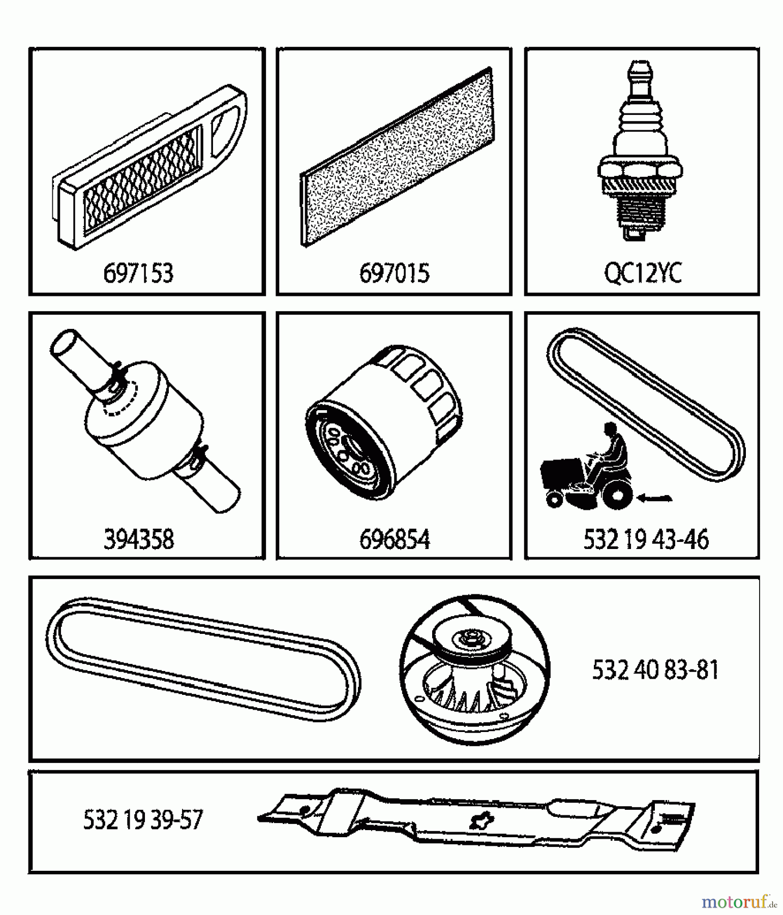 Jonsered Rasen und Garten Traktoren LT2216 (96041010201) - Jonsered Lawn & Garden Tractor (2010-01) FREQUENTLY USED PARTS