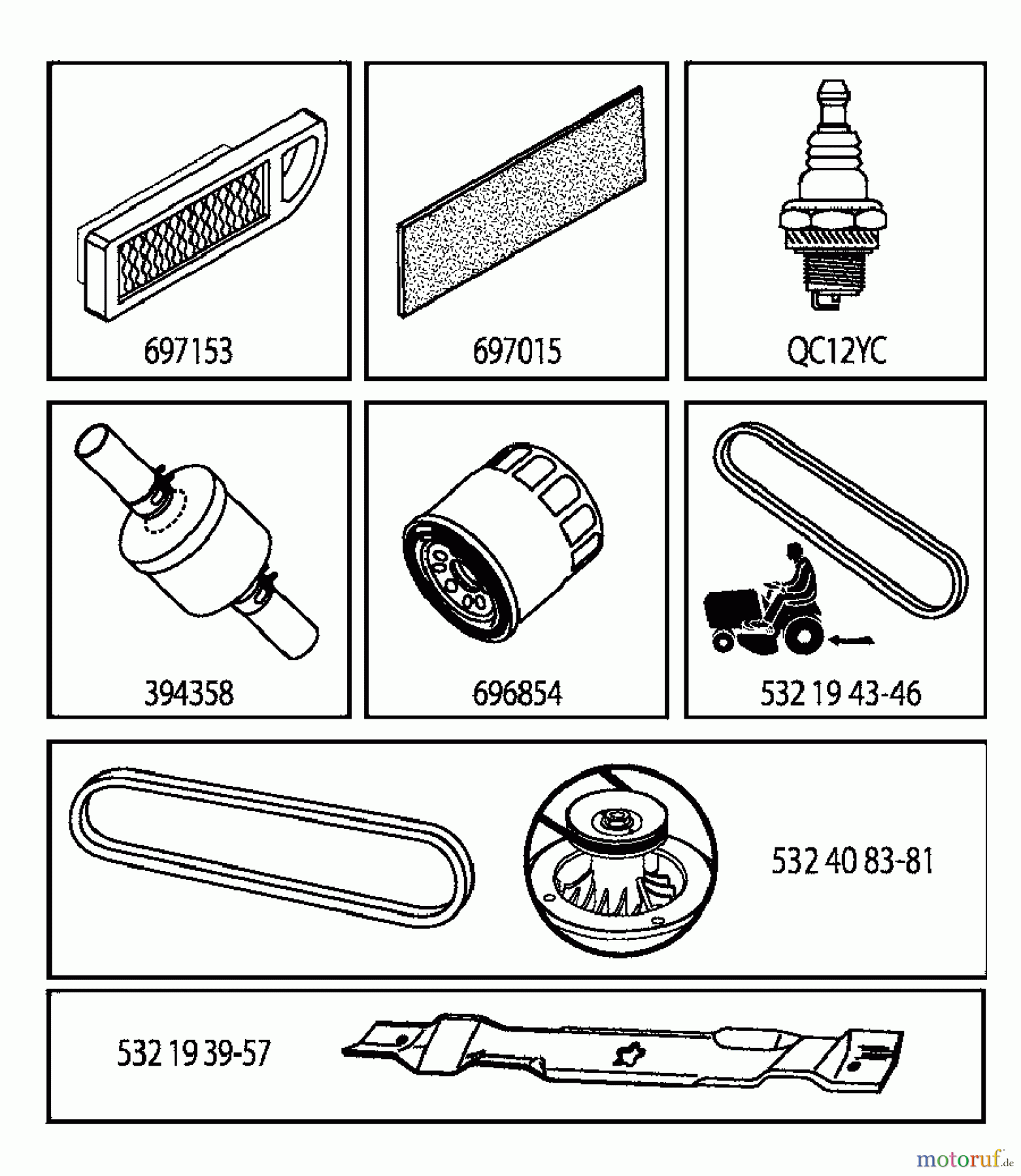Jonsered Rasen und Garten Traktoren LT2216 (96041010203) - Jonsered Lawn & Garden Tractor (2010-08) FREQUENTLY USED PARTS