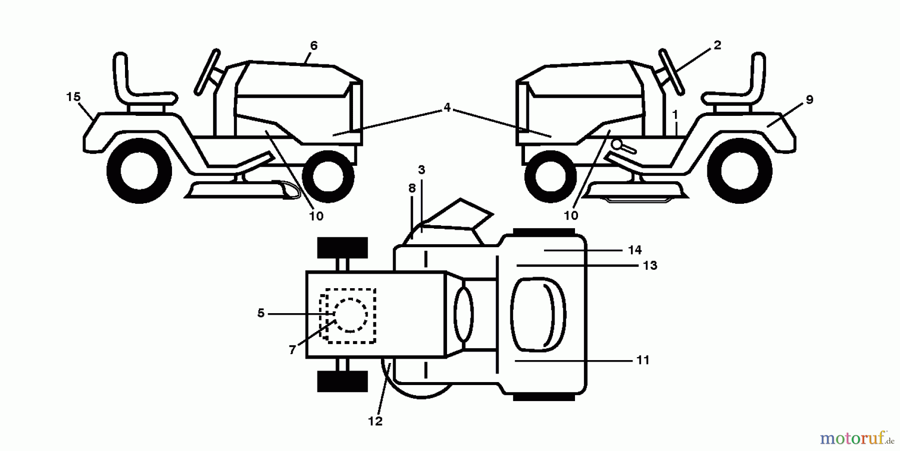  Jonsered Rasen  und Garten Traktoren LT2216 (96041011200) - Jonsered Lawn & Garden Tractor (2009-01) DECALS