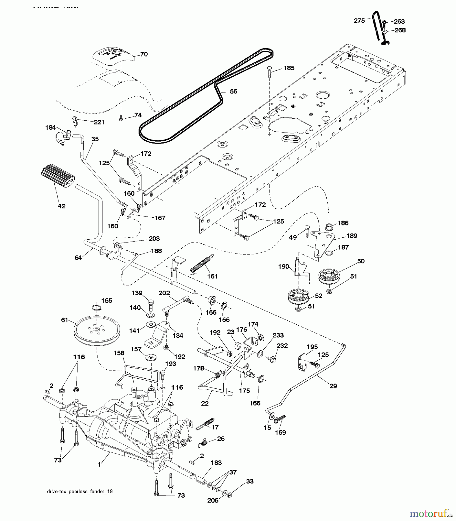  Jonsered Rasen  und Garten Traktoren LT2216 (96041011200) - Jonsered Lawn & Garden Tractor (2009-01) DRIVE