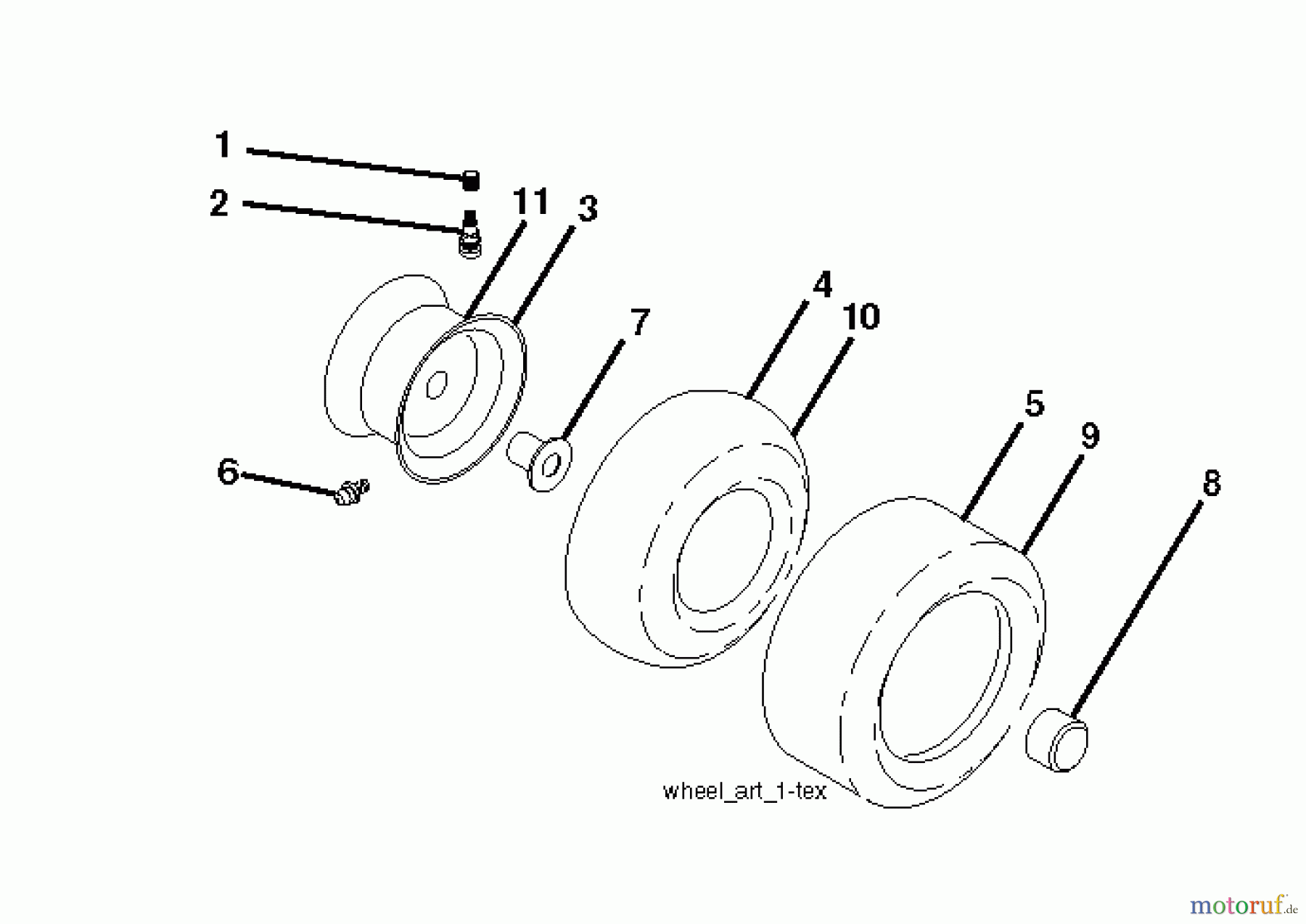  Jonsered Rasen  und Garten Traktoren LT2216 (96041011200) - Jonsered Lawn & Garden Tractor (2009-01) WHEELS TIRES