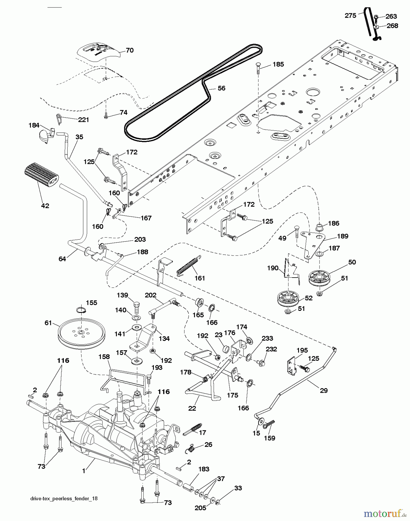 Jonsered Rasen und Garten Traktoren LT2216 (96041011202) - Jonsered Lawn & Garden Tractor (2010-03) DRIVE