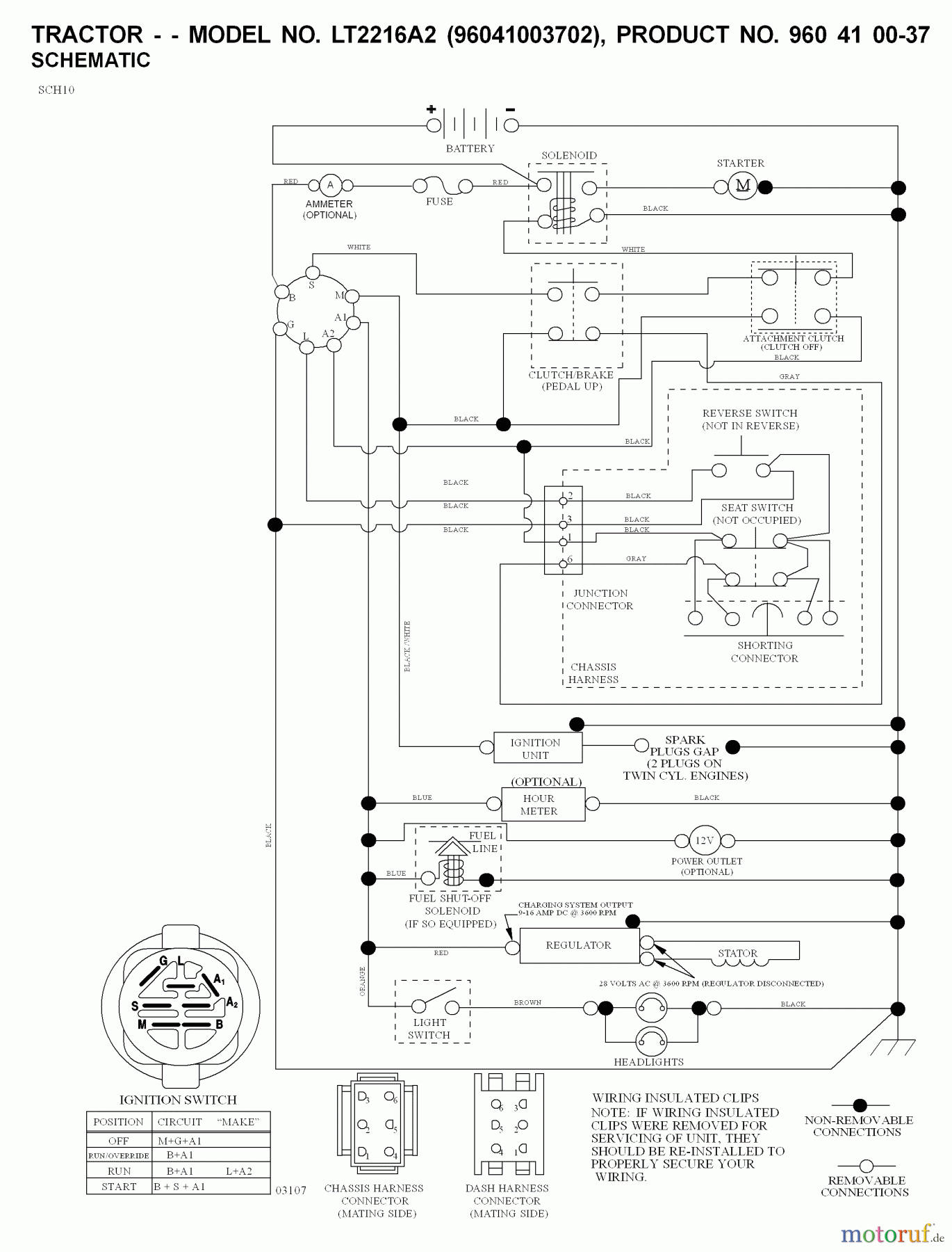 Jonsered Rasen und Garten Traktoren LT2216 A2 (96041003702) - Jonsered Lawn & Garden Tractor (2008-01) SCHEMATIC
