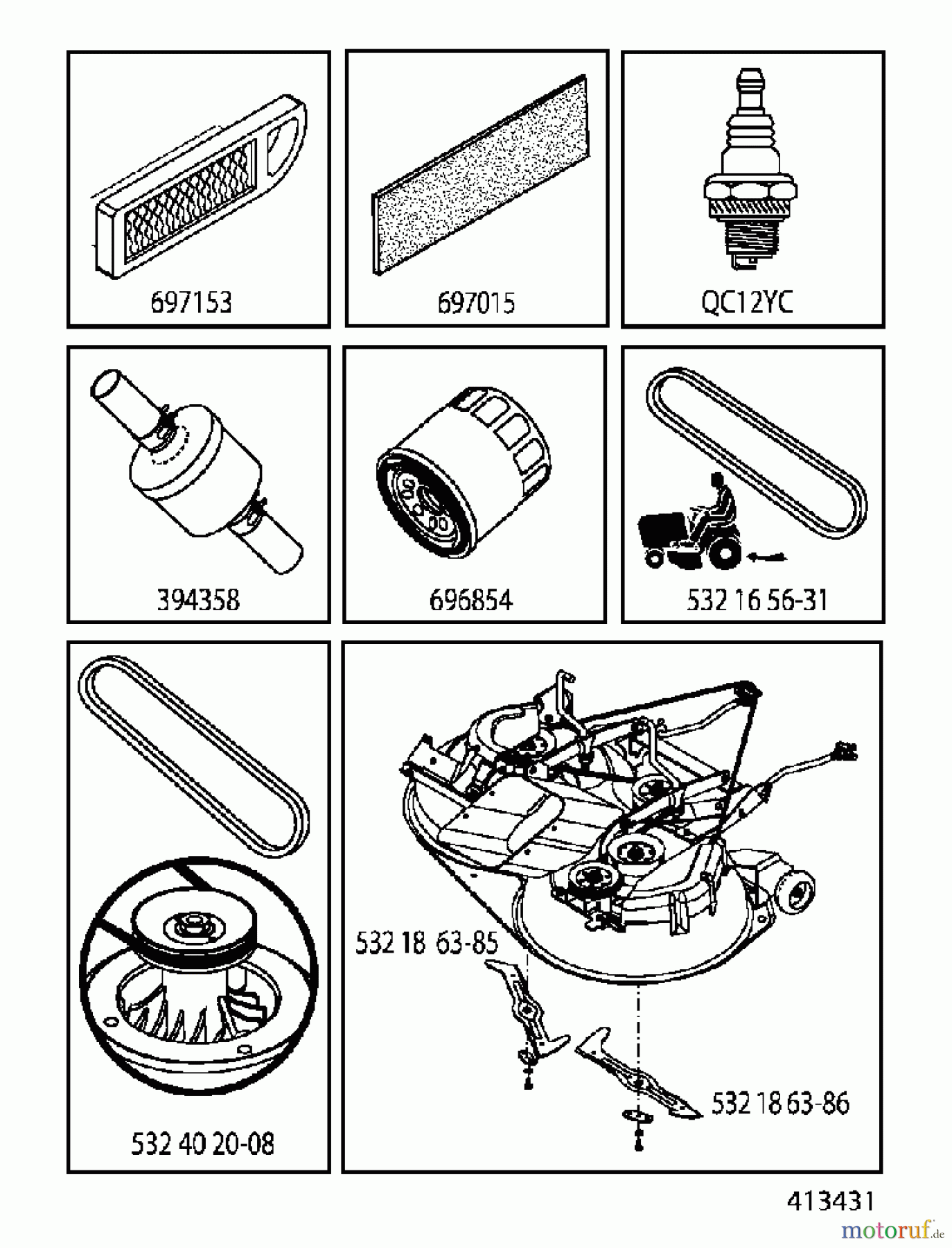 Jonsered Rasen und Garten Traktoren LT2216 CM (96061023701) - Jonsered Lawn & Garden Tractor (2009-01) FREQUENTLY USED PARTS