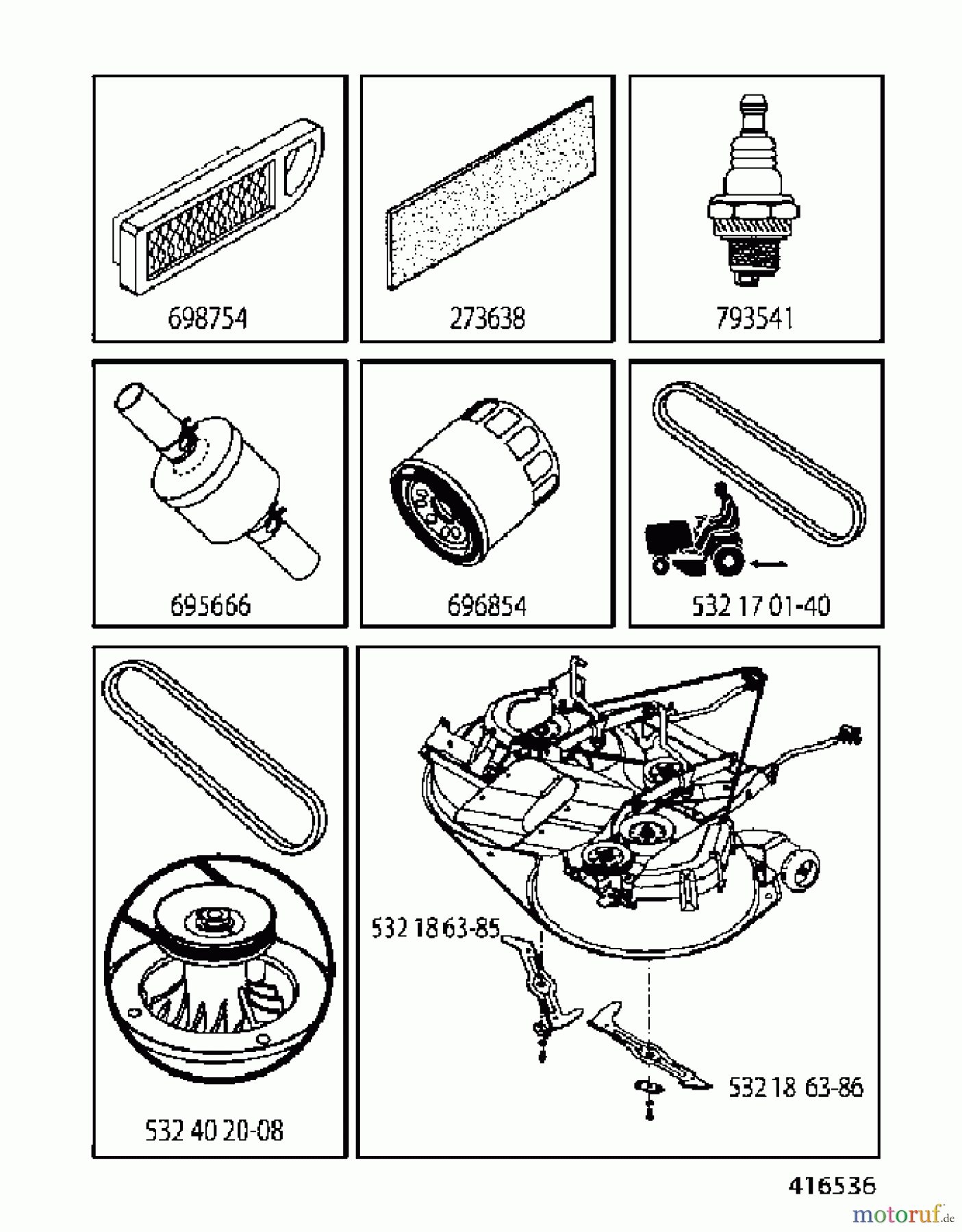 Jonsered Rasen und Garten Traktoren LT2216 CMA2 (96061020302) - Jonsered Lawn & Garden Tractor (2008-01) FREQUENTLY USED PARTS