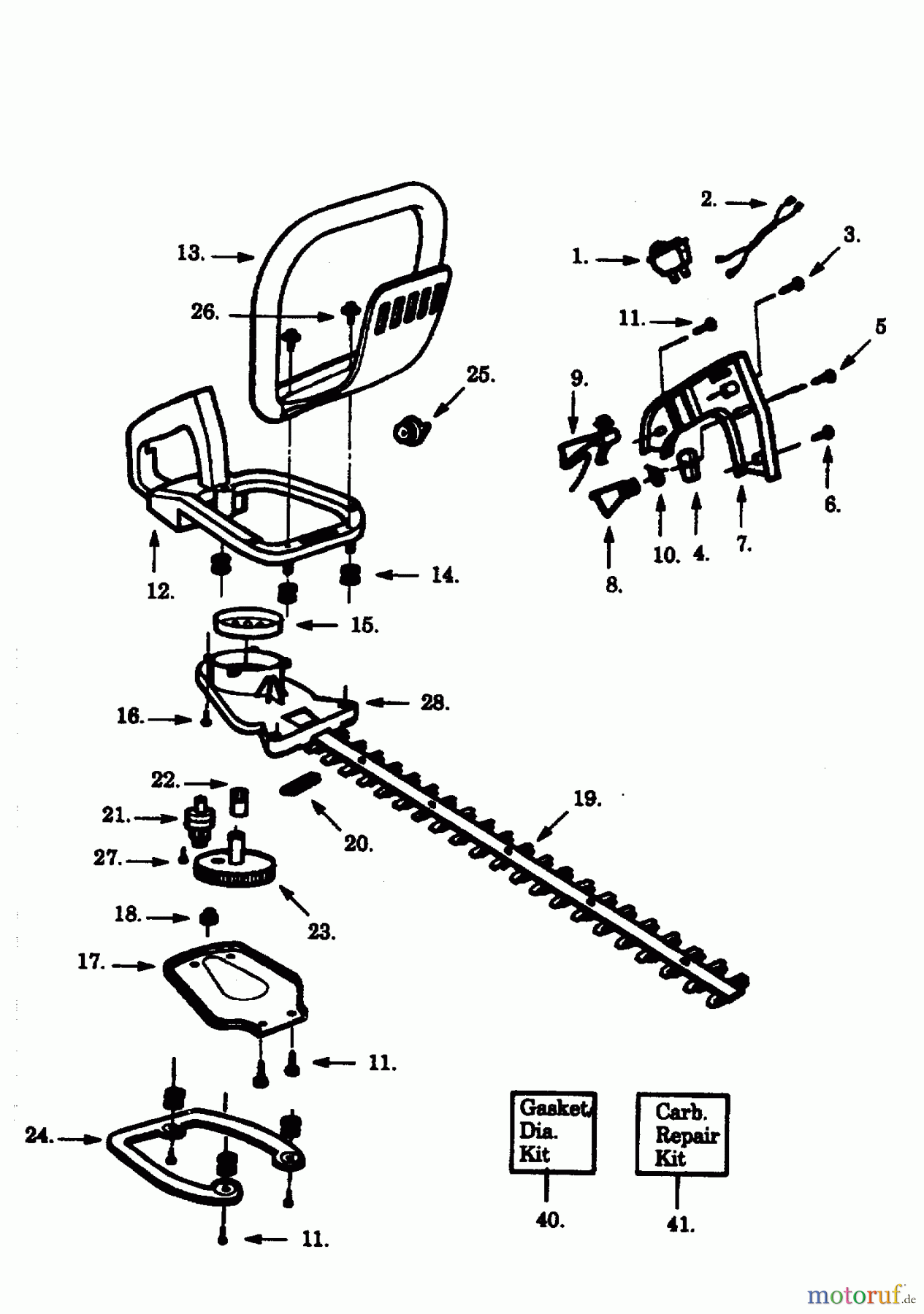 Jonsered Heckenscheren HT21 - Jonsered Hedge Trimmer (1996-03) CLUTCH OIL PUMP