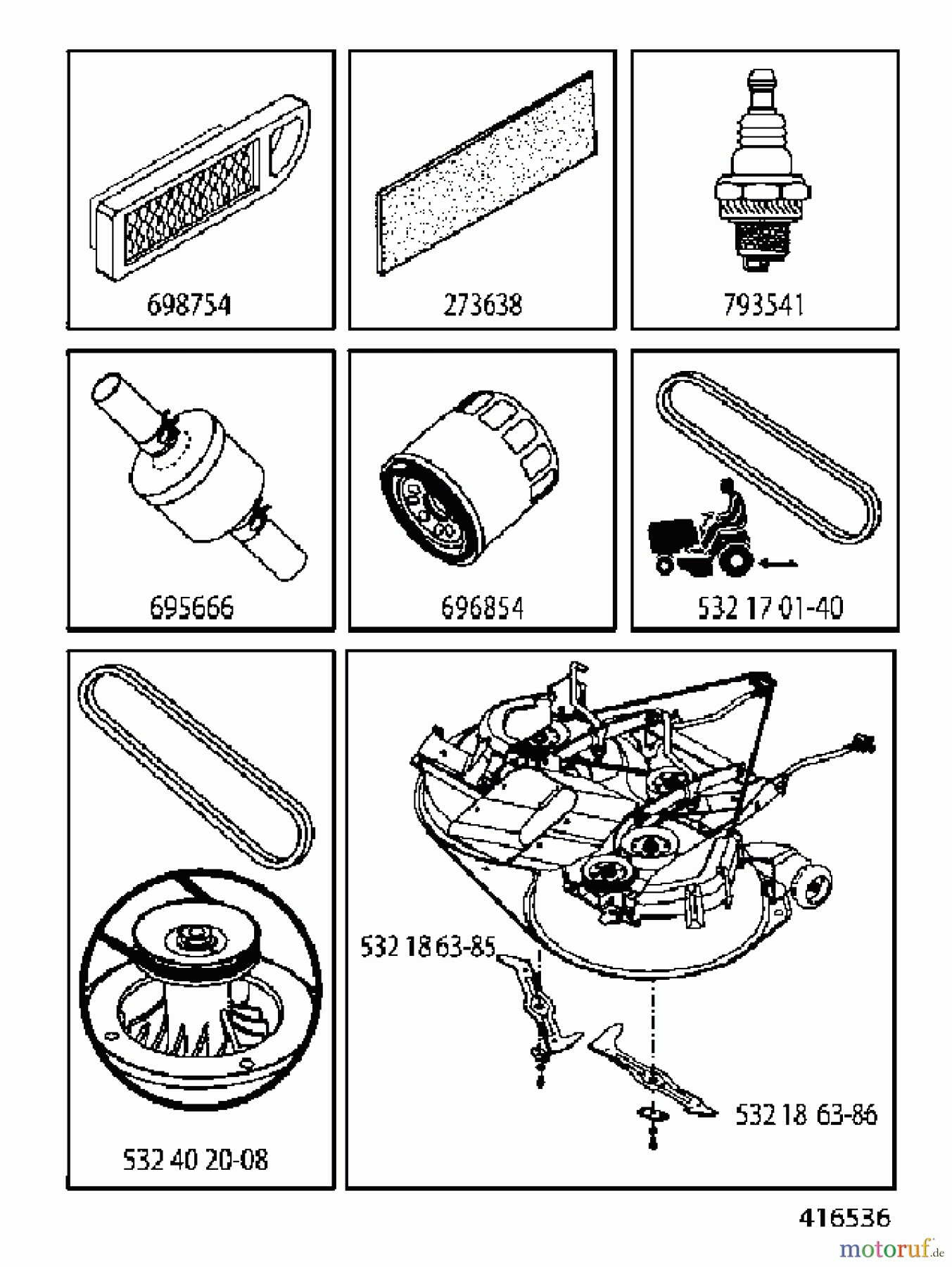 Jonsered Rasen und Garten Traktoren LT2216 CMA2 (96061024500) - Jonsered Lawn & Garden Tractor (2009-01) FREQUENTLY USED PARTS