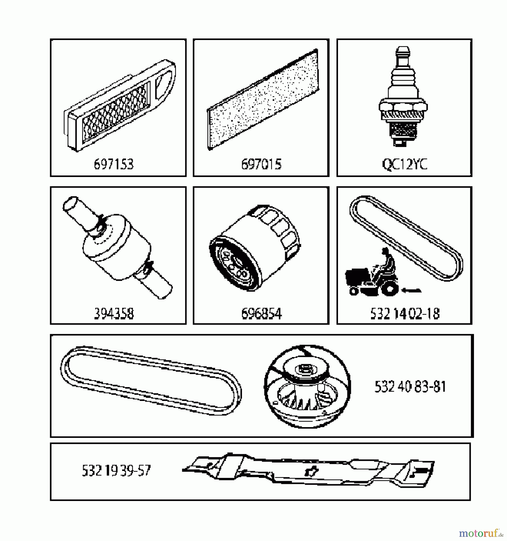 Jonsered Rasen und Garten Traktoren LT2217 A (96041003300) - Jonsered Lawn & Garden Tractor (2007-02) FREQUENTLY USED PARTS