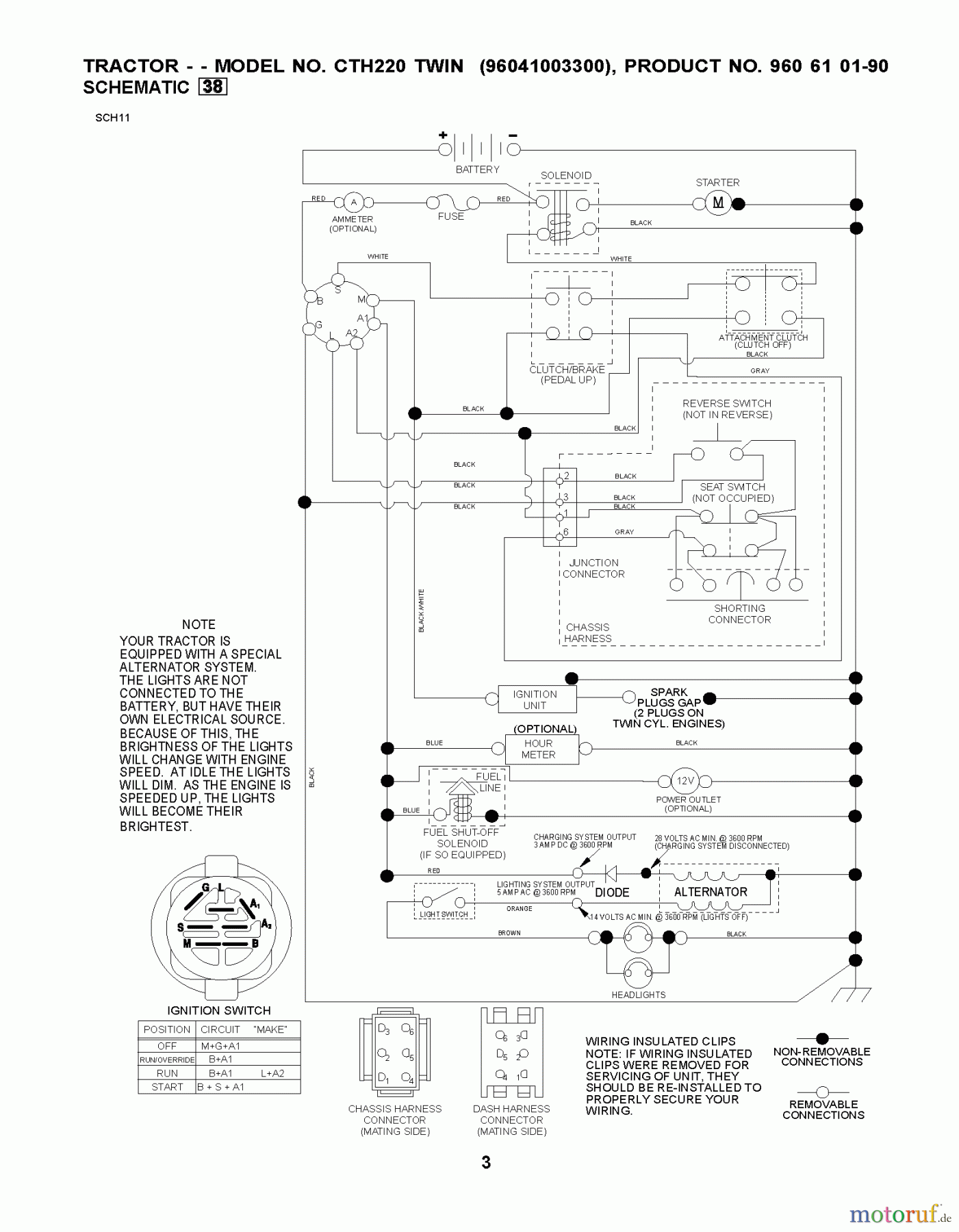 Jonsered Rasen und Garten Traktoren LT2217 A (96041003300) - Jonsered Lawn & Garden Tractor (2007-02) SCHEMATIC