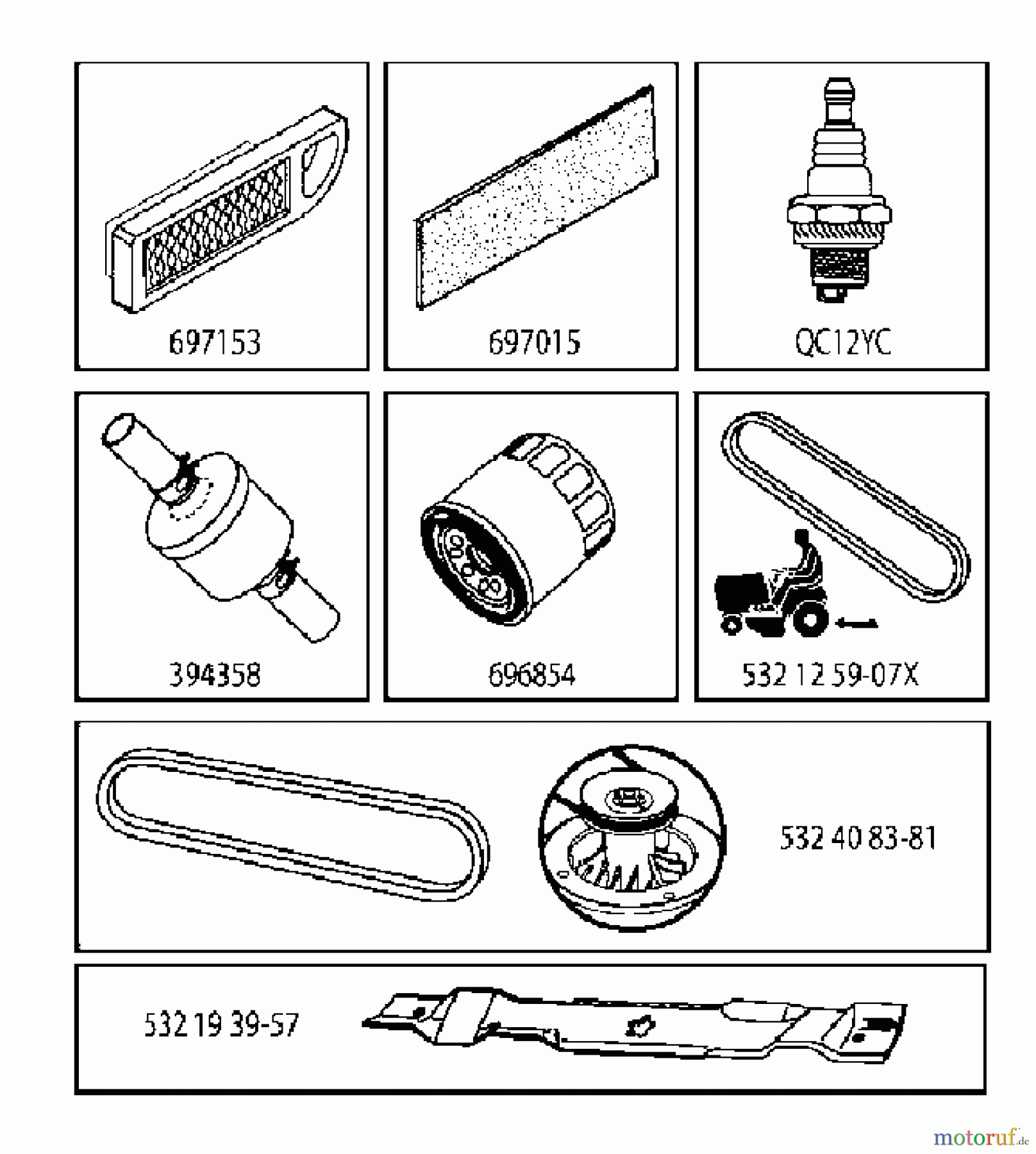 Jonsered Rasen und Garten Traktoren LT2217 A (96041010300) - Jonsered Lawn & Garden Tractor (2009-01) FREQUENTLY USED PARTS