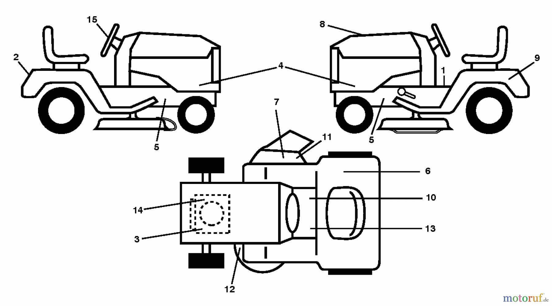 Jonsered Rasen und Garten Traktoren LT2217 A (96041010303) - Jonsered Lawn & Garden Tractor (2010-10) DECALS