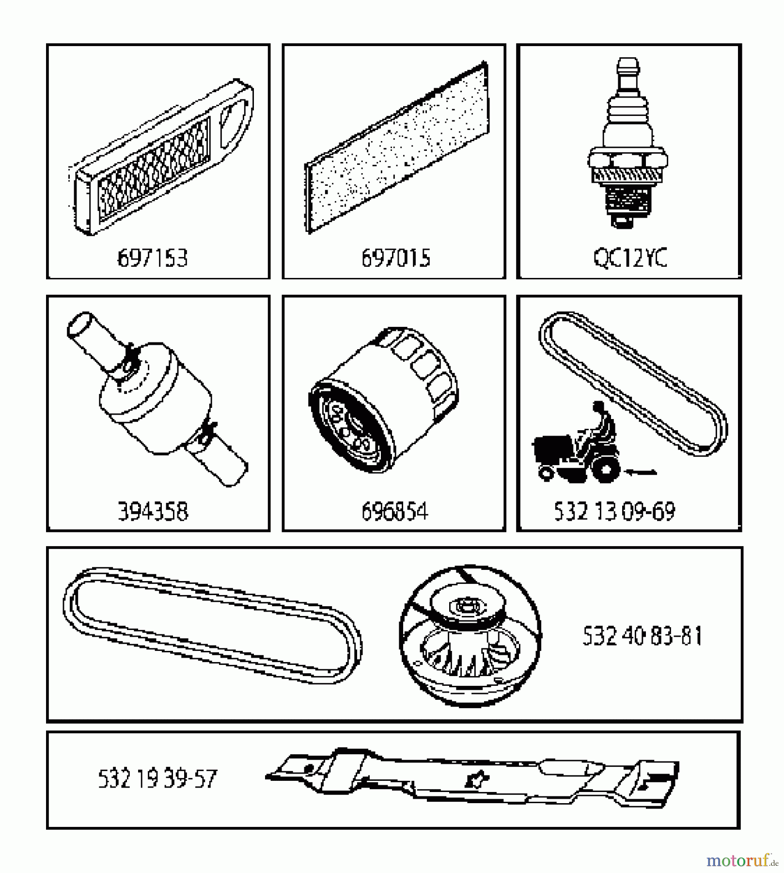 Jonsered Rasen und Garten Traktoren LT2217 A (96041010303) - Jonsered Lawn & Garden Tractor (2010-10) FREQUENTLY USED PARTS