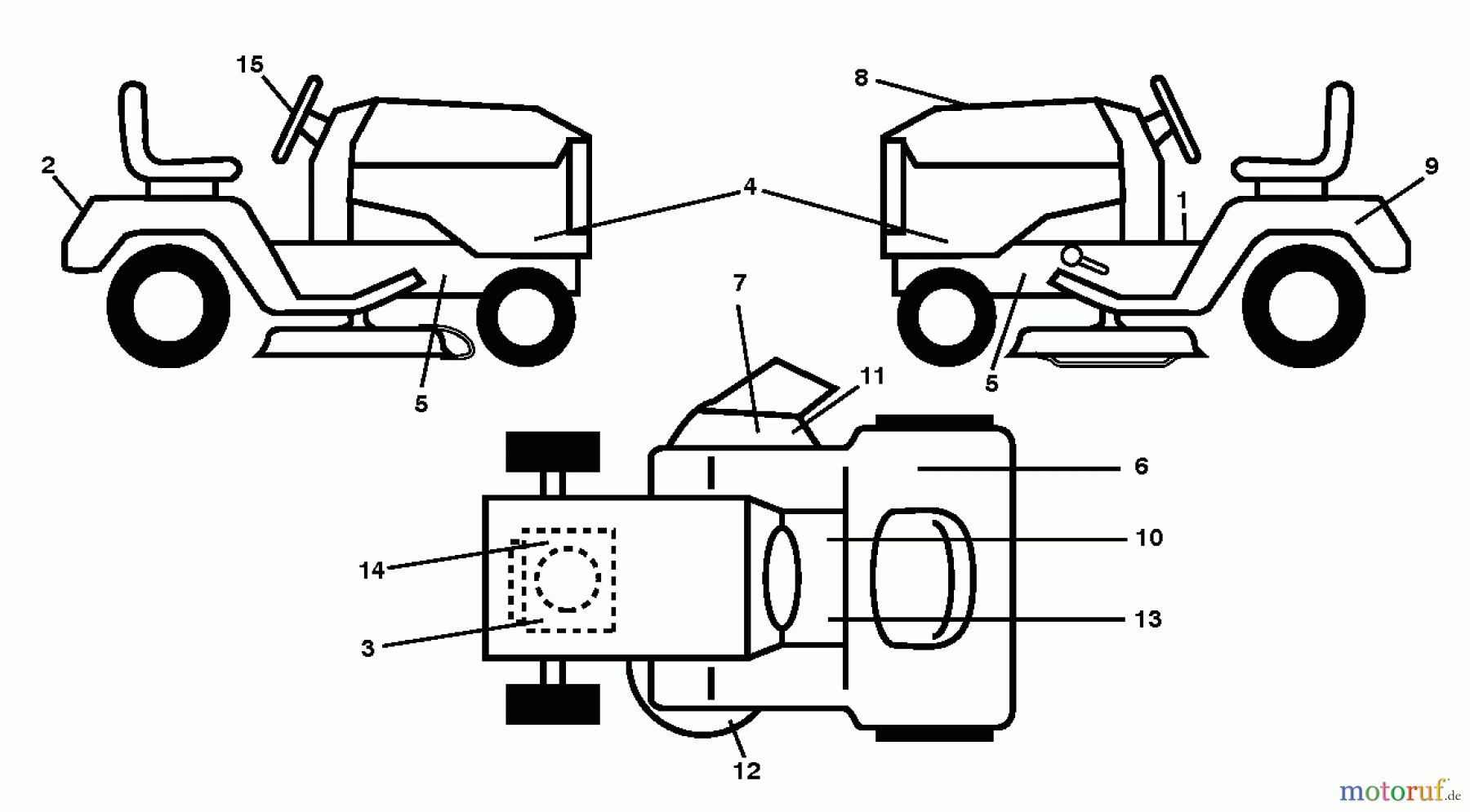 Jonsered Rasen und Garten Traktoren LT2217 A (96041010304) - Jonsered Lawn & Garden Tractor (2011-04) DECALS