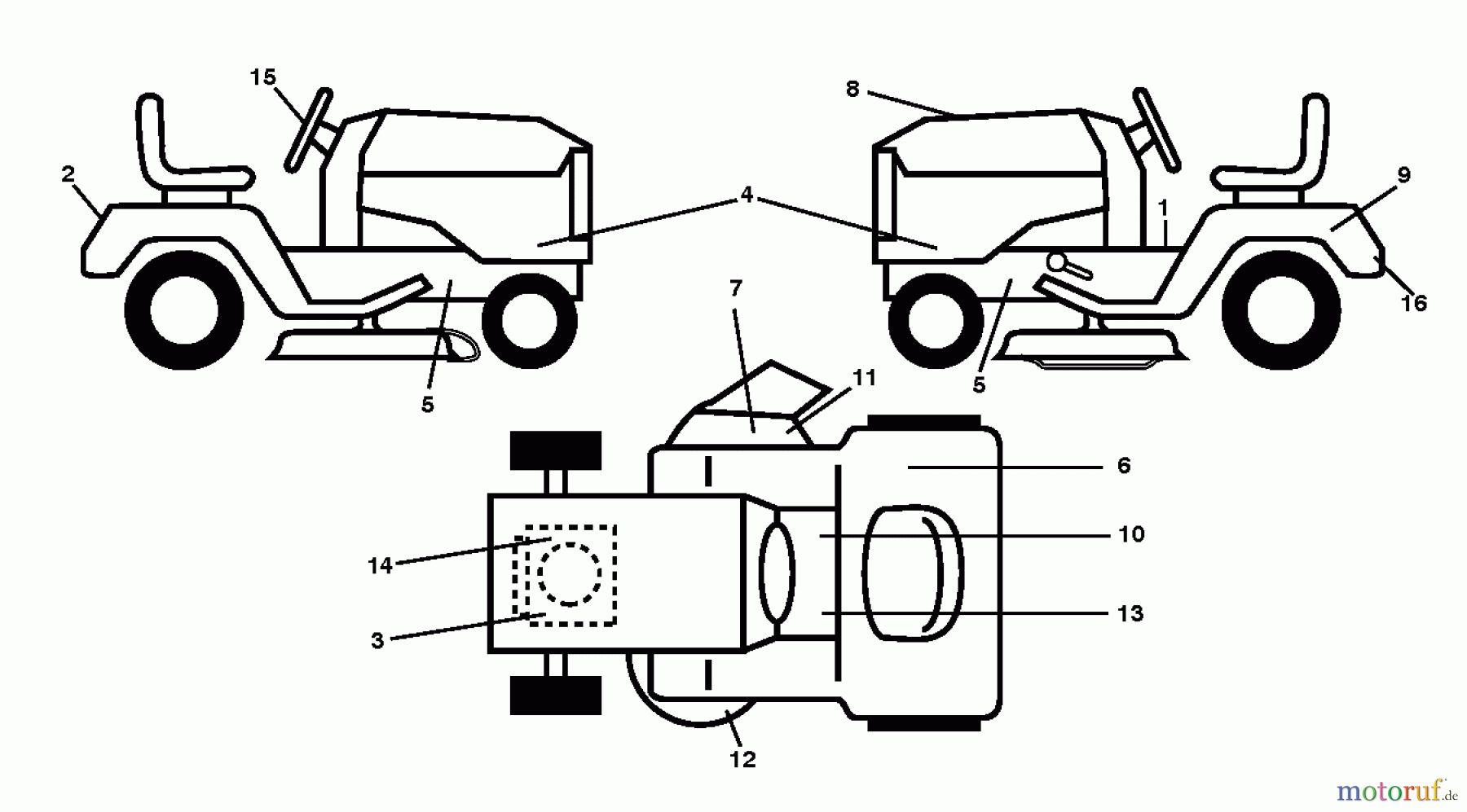 Jonsered Rasen und Garten Traktoren LT2217 A (96041010305) - Jonsered Lawn & Garden Tractor (2011-08) DECALS
