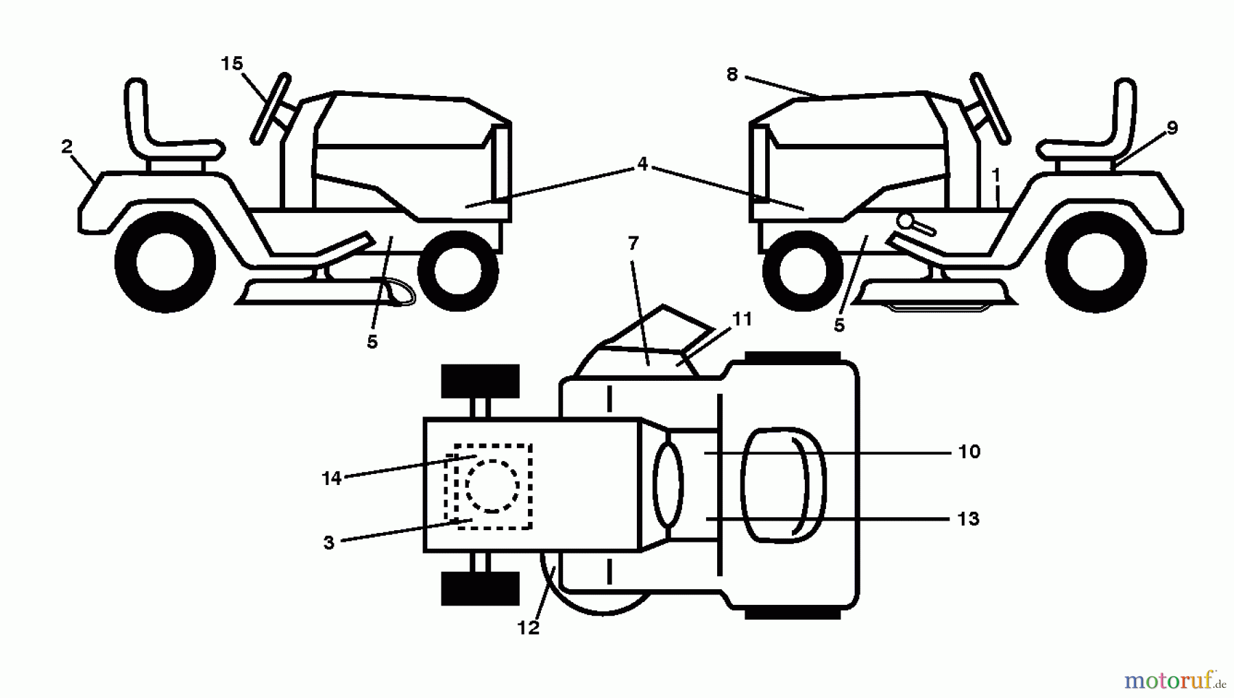 Jonsered Rasen und Garten Traktoren LT2217 A (96041010307) - Jonsered Lawn & Garden Tractor (2013-05) DECALS