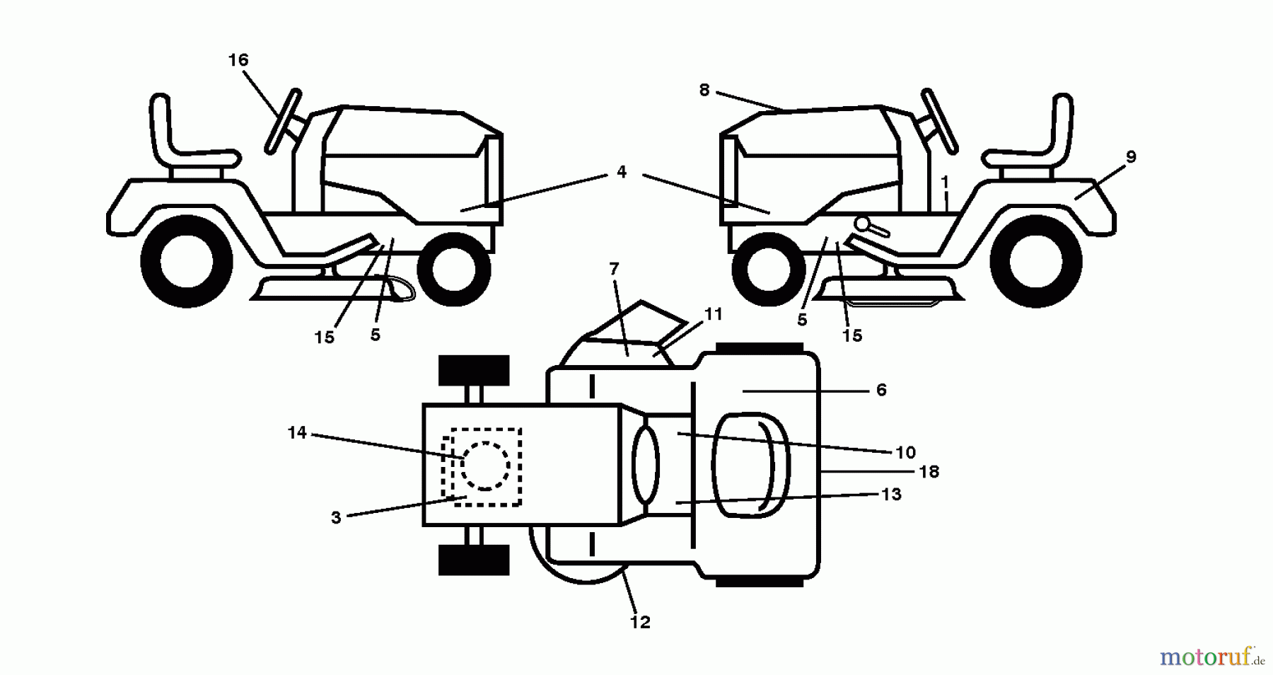 Jonsered Rasen und Garten Traktoren LT2217 A (96041010400) - Jonsered Lawn & Garden Tractor (2009-01) DECALS