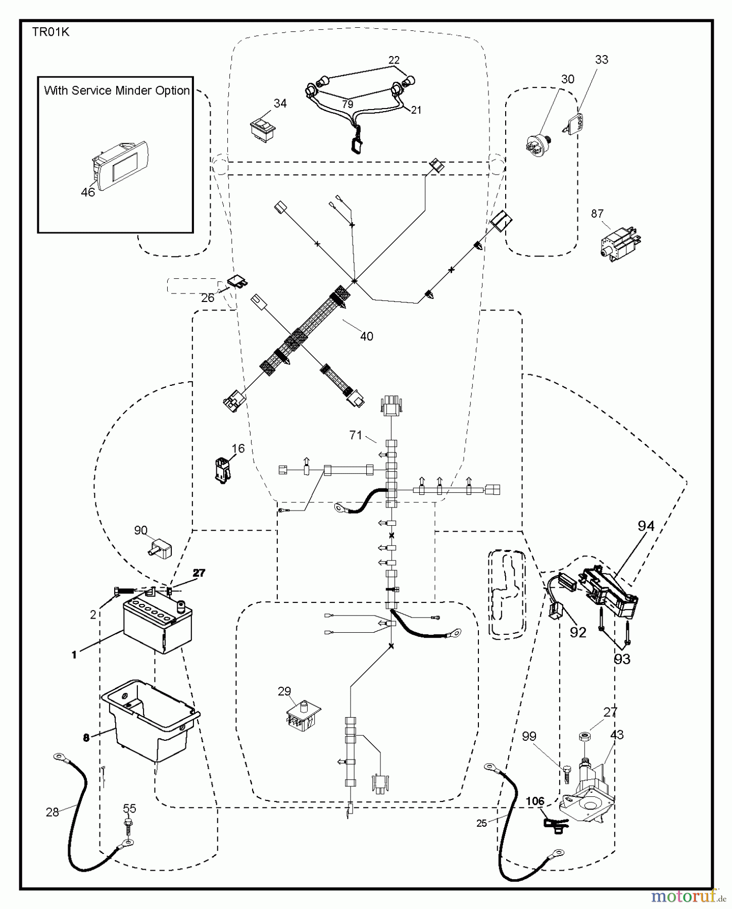  Jonsered Rasen  und Garten Traktoren LT2217 A (96041010407) - Jonsered Lawn & Garden Tractor (2013-05) ELECTRICAL