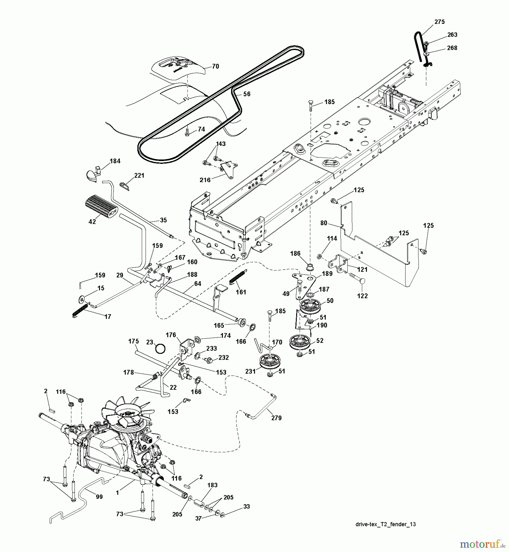 Jonsered Rasen und Garten Traktoren LT2217 A (96041011300) - Jonsered Lawn & Garden Tractor (2009-01) DRIVE
