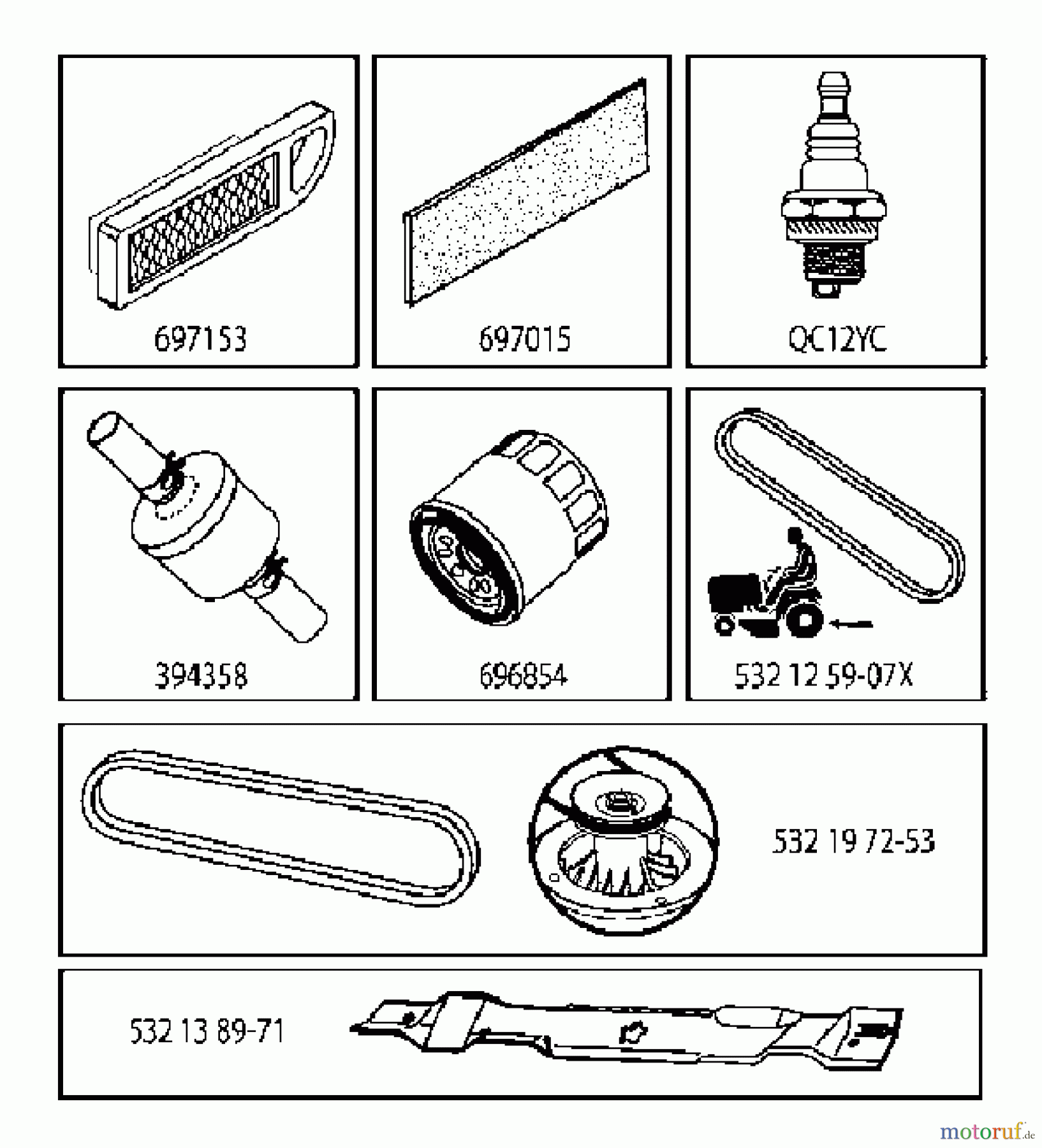 Jonsered Rasen und Garten Traktoren LT2217 A (96041011300) - Jonsered Lawn & Garden Tractor (2009-01) FREQUENTLY USED PARTS