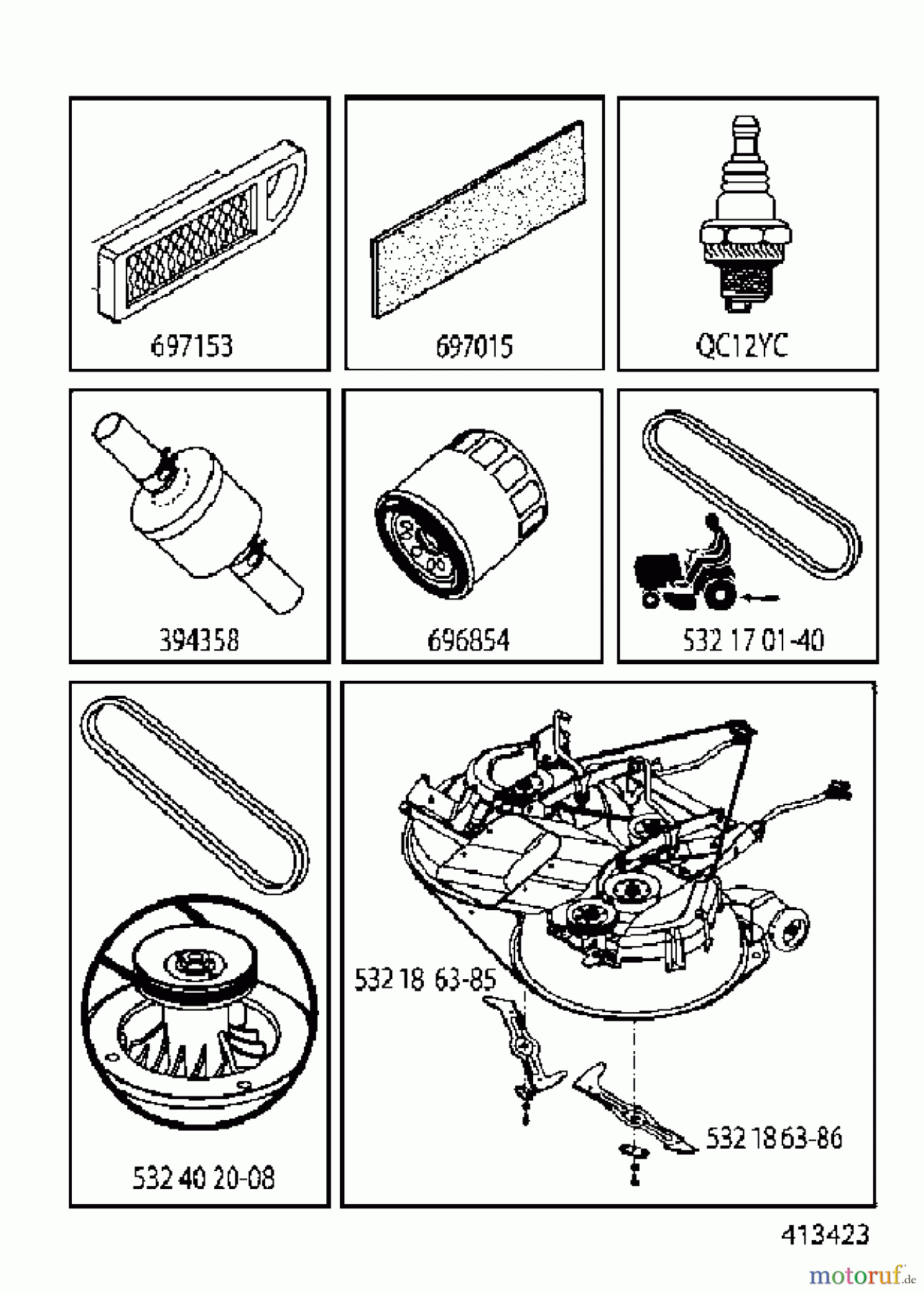 Jonsered Rasen und Garten Traktoren LT2217 CMA (96061023800) - Jonsered Lawn & Garden Tractor (2008-10) FREQUENTLY USED PARTS