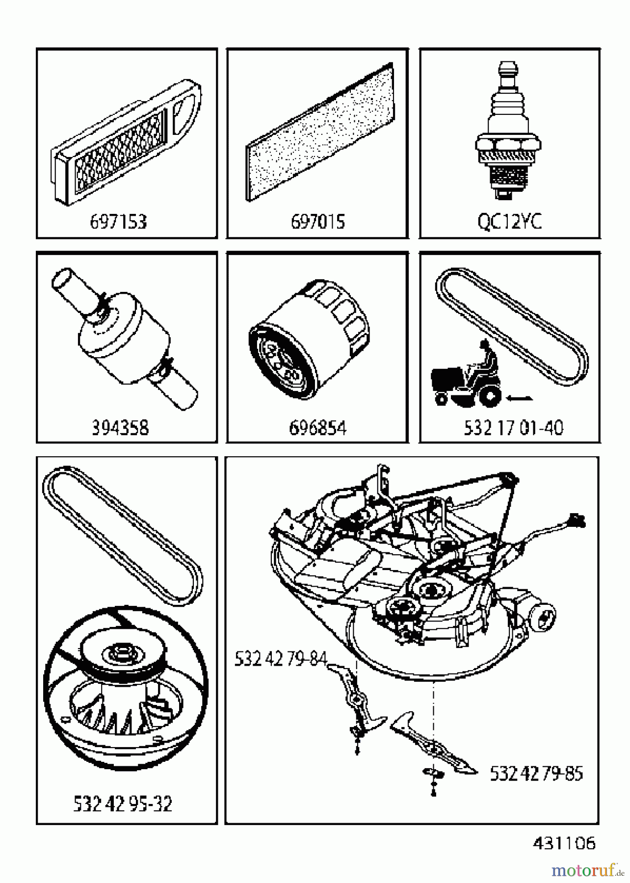 Jonsered Rasen und Garten Traktoren LT2217 CMA (96061027200) - Jonsered Lawn & Garden Tractor (2010-01) FREQUENTLY USED PARTS