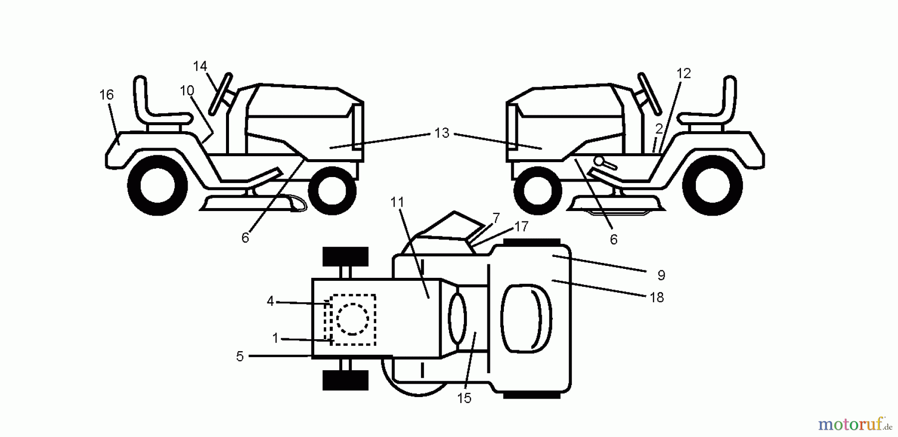 Jonsered Rasen und Garten Traktoren LT2218 A (96041005801) - Jonsered Lawn & Garden Tractor (2009-02) DECALS