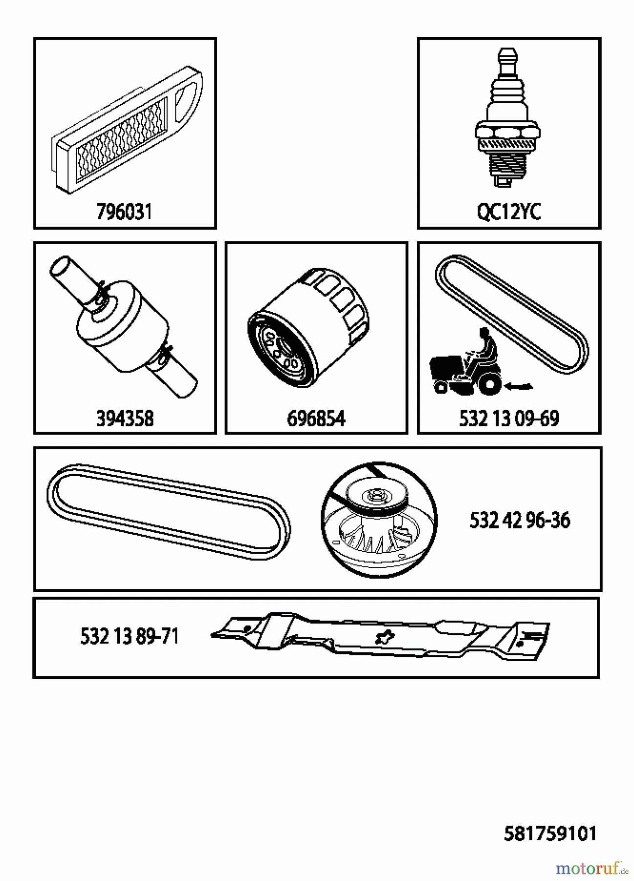 Jonsered Rasen und Garten Traktoren LT2218 A (96041023900) - Jonsered Lawn & Garden Tractor (2012-10) ACCESSORIES