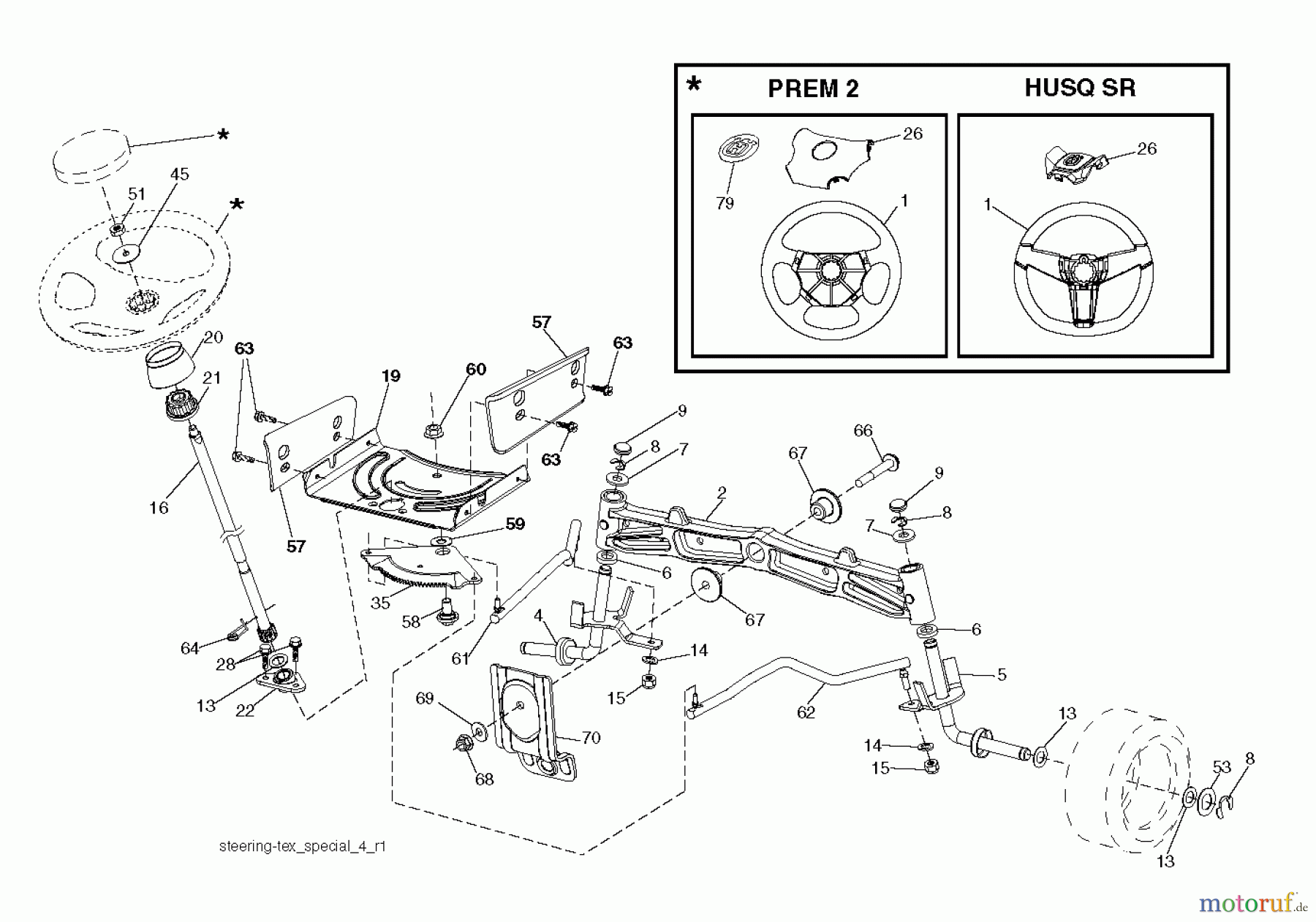 Jonsered Rasen und Garten Traktoren LT2218 A2 (96041003902) - Jonsered Lawn & Garden Tractor (2008-02) STEERING