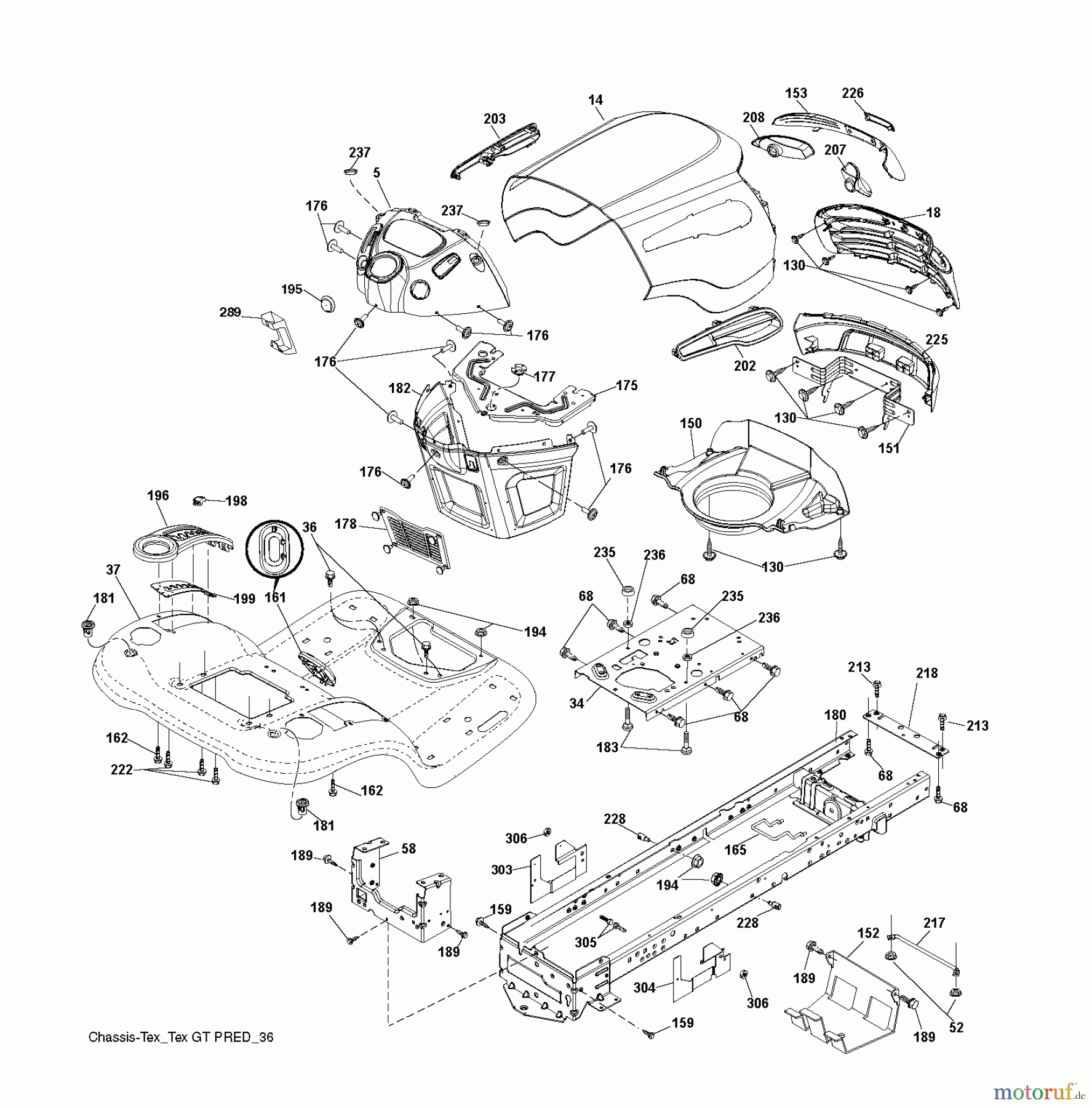 Jonsered Rasen und Garten Traktoren LT2218 A2 (96041010901) - Jonsered Lawn & Garden Tractor (2010-02) CHASSIS ENCLOSURES