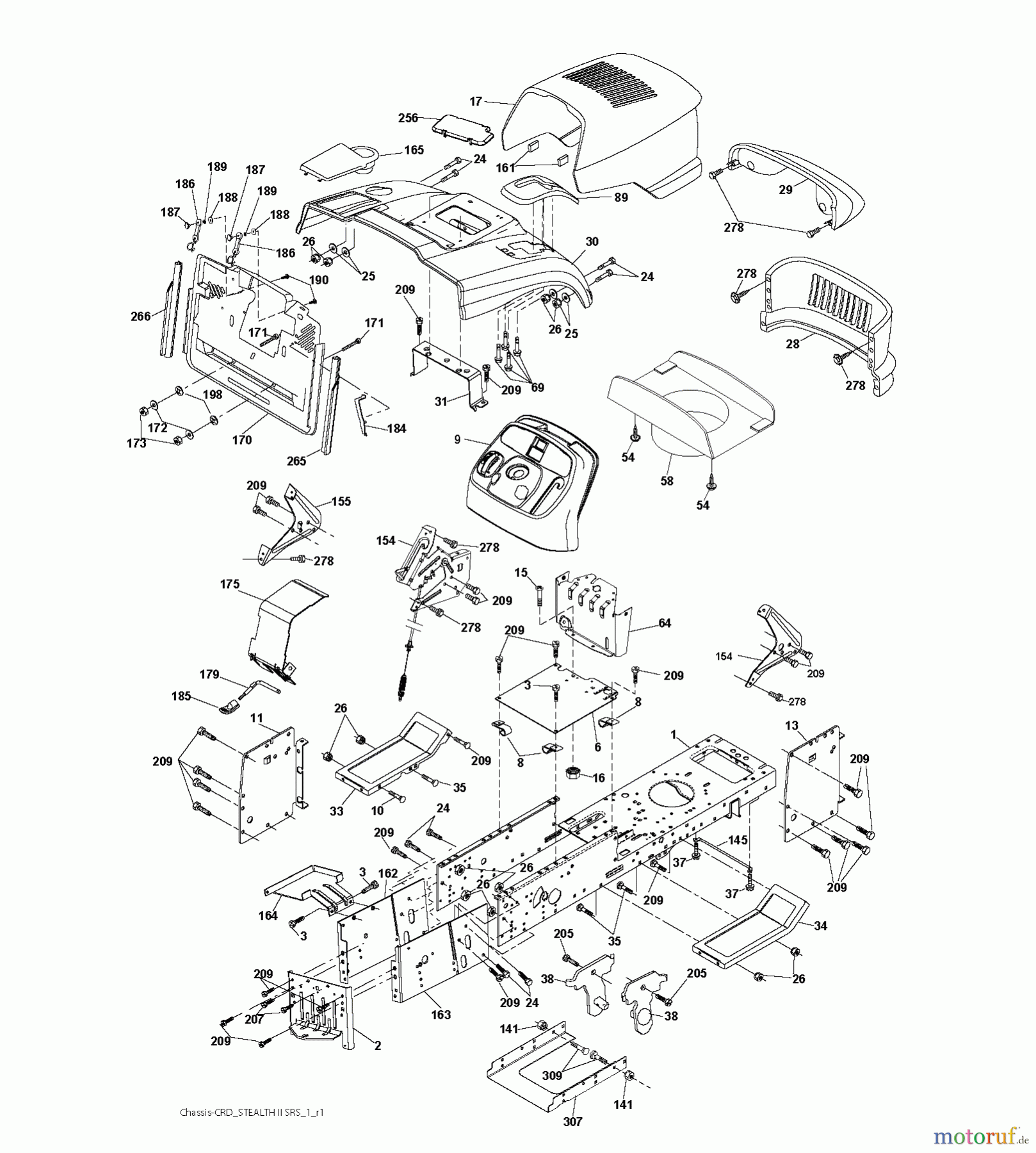  Jonsered Rasen  und Garten Traktoren LT2218 CMA2 (96061024100) - Jonsered Lawn & Garden Tractor (2009-01) CHASSIS ENCLOSURES