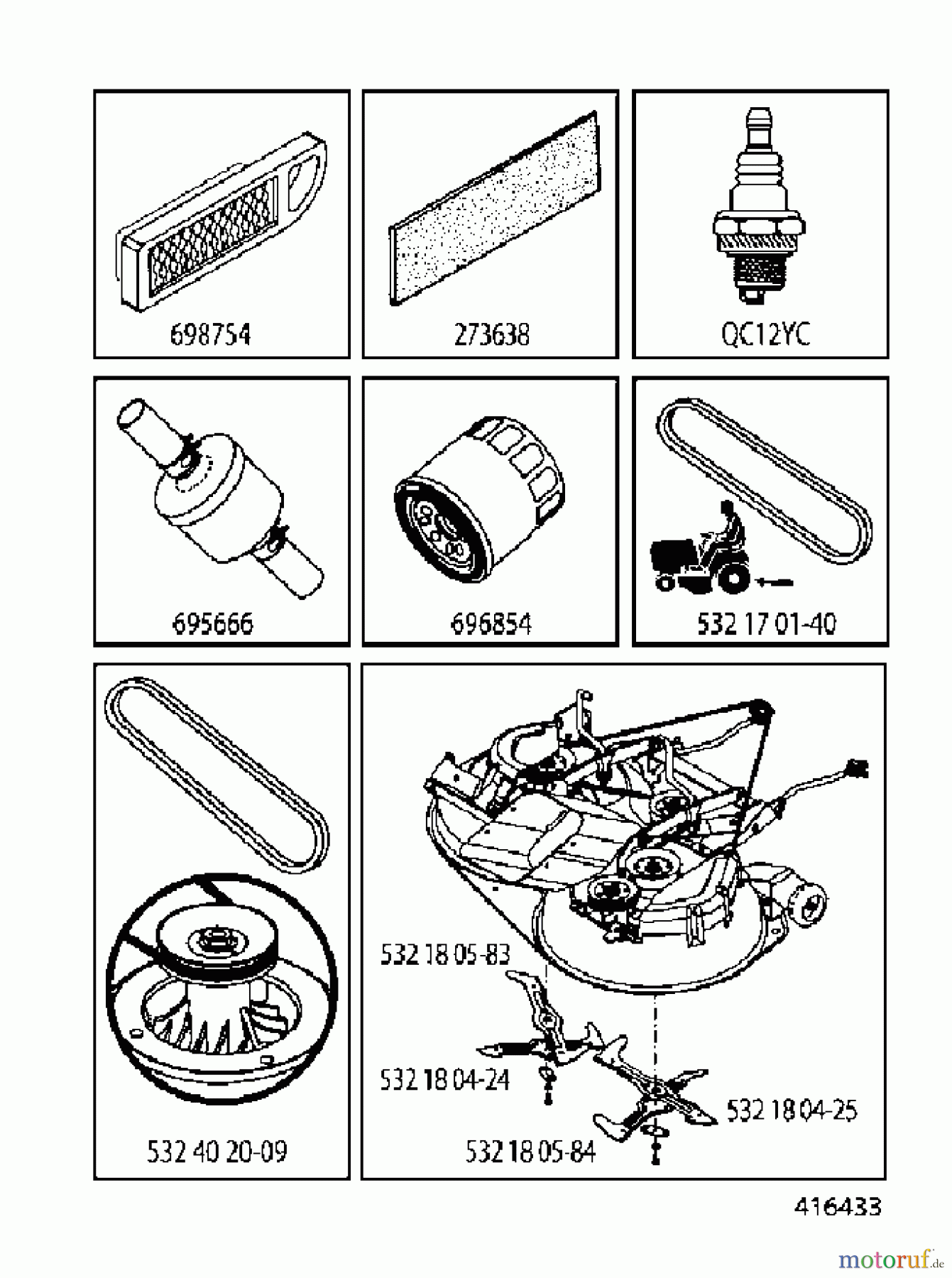 Jonsered Rasen und Garten Traktoren LT2218 CMA2 (96061024100) - Jonsered Lawn & Garden Tractor (2009-01) FREQUENTLY USED PARTS