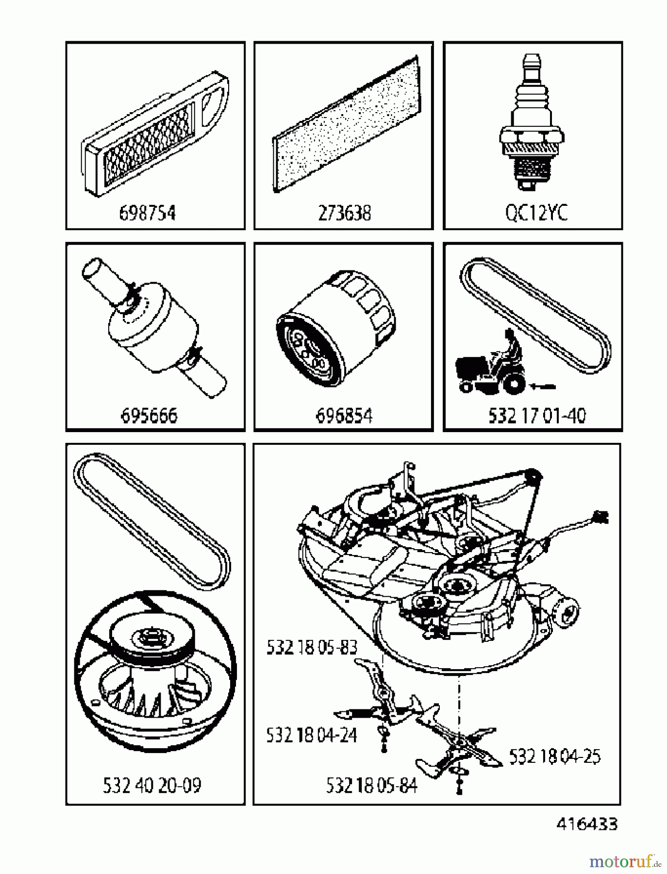  Jonsered Rasen  und Garten Traktoren LT2218 CMA (96061032200) - Jonsered Lawn & Garden Tractor (2010-11) FREQUENTLY USED PARTS